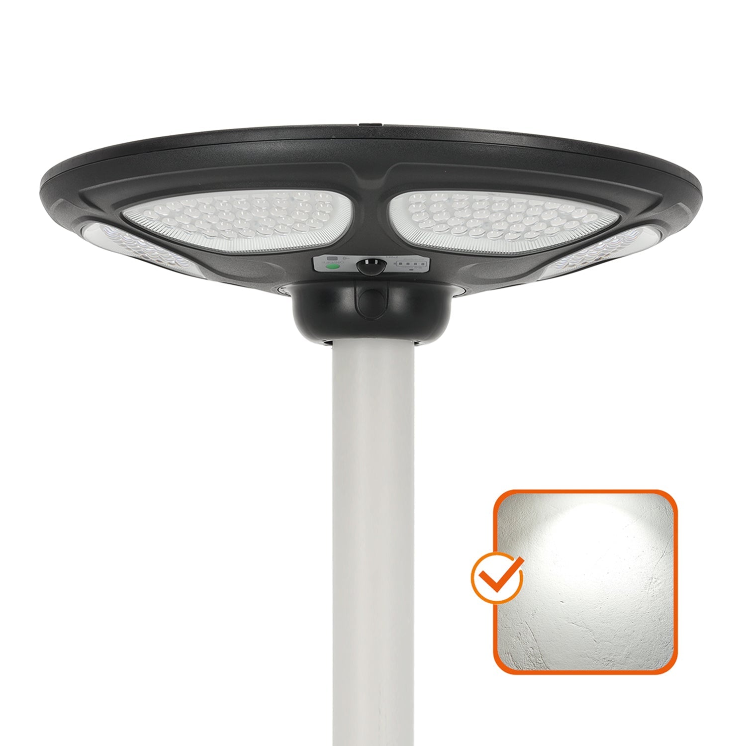 Lampa solarna LED UFO 25W 3200lm IP54 z czujnikiem ruchu i zmierzchu + pilot - LAITICA