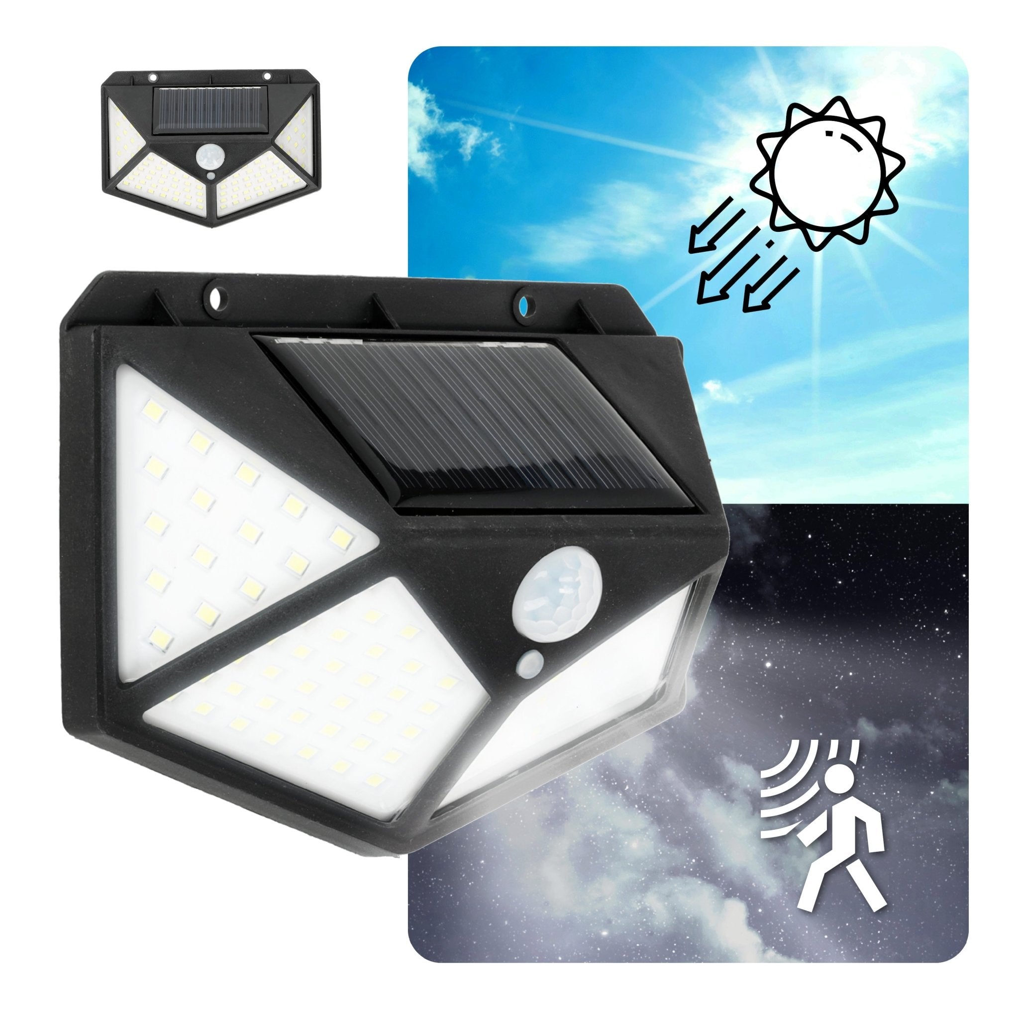 Lampa solarna ledowa SUNRAY barwa zimna 3 tryby świecenia CZUJNIK RUCHU - LAITICA