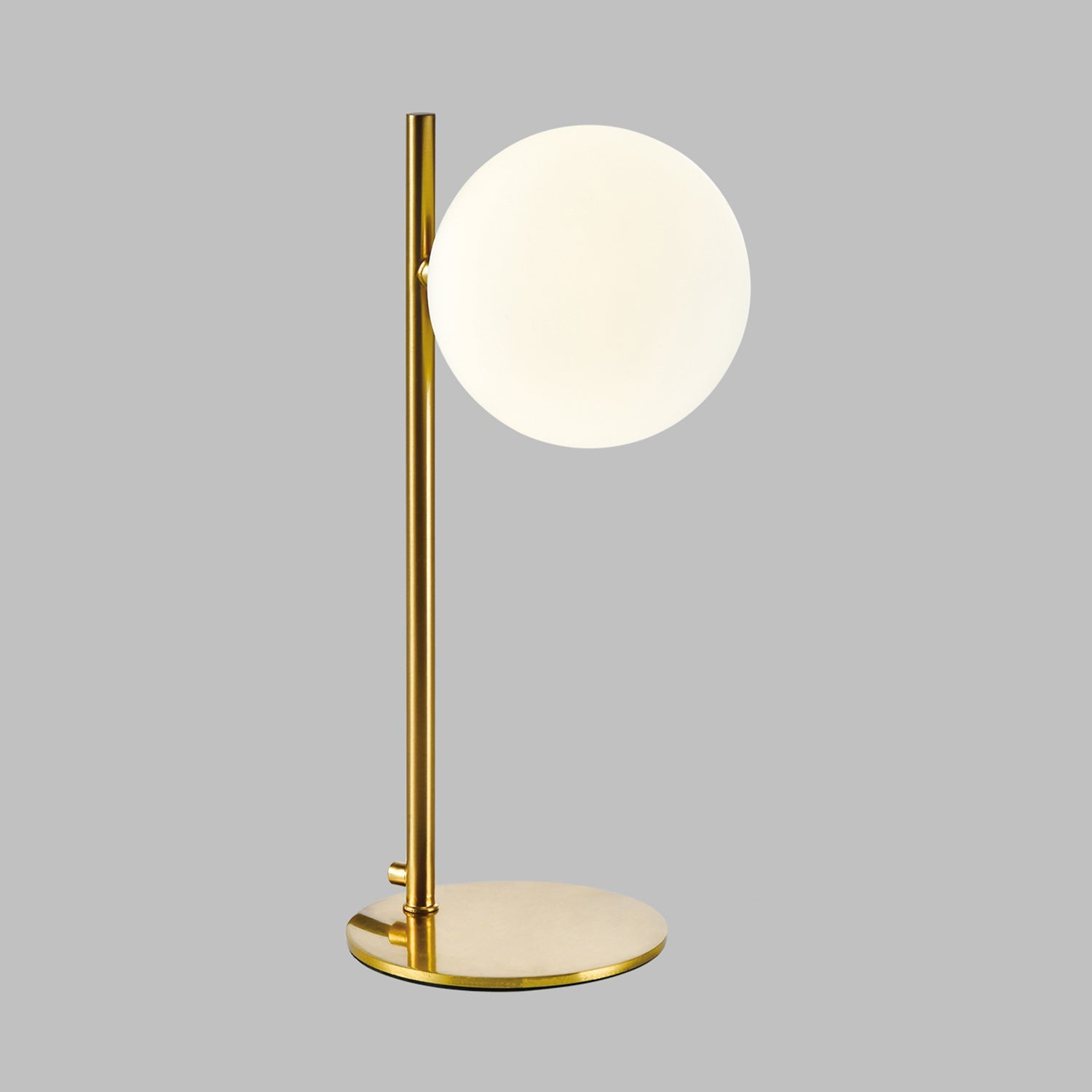 Lampa Stołowa Elegancka Złota 1xG9 Nocna Szklany Klosz Okrągły - LAITICA