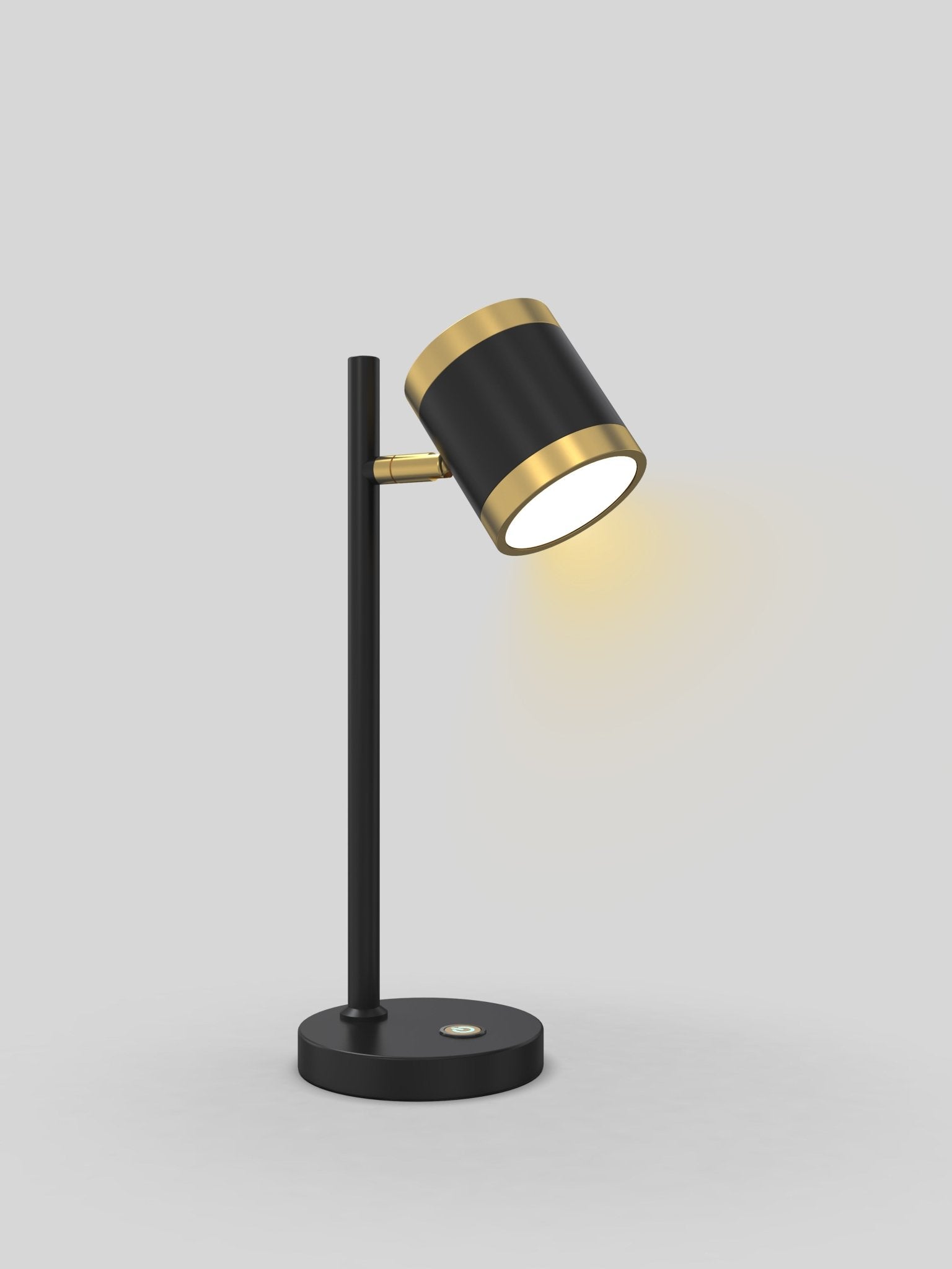 Lampa stołowa LED MALTA czarno złota BARWA CIEPŁA dotykowy włącznik 35cm - LAITICA