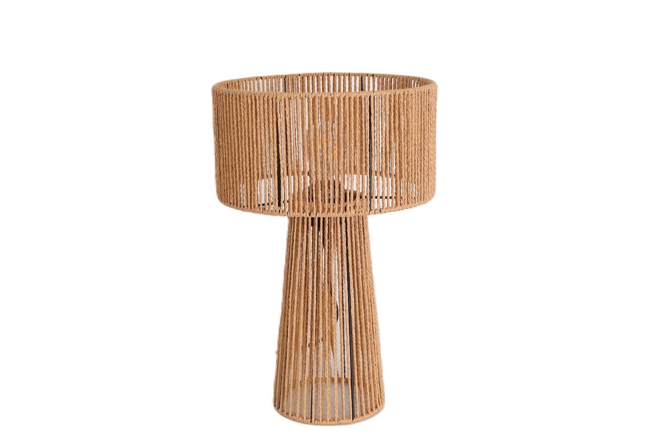 Lampa stołowa Naturalna SIMBU HS w stylu boho dekoracyjna 1xE27 41cm - LAITICA