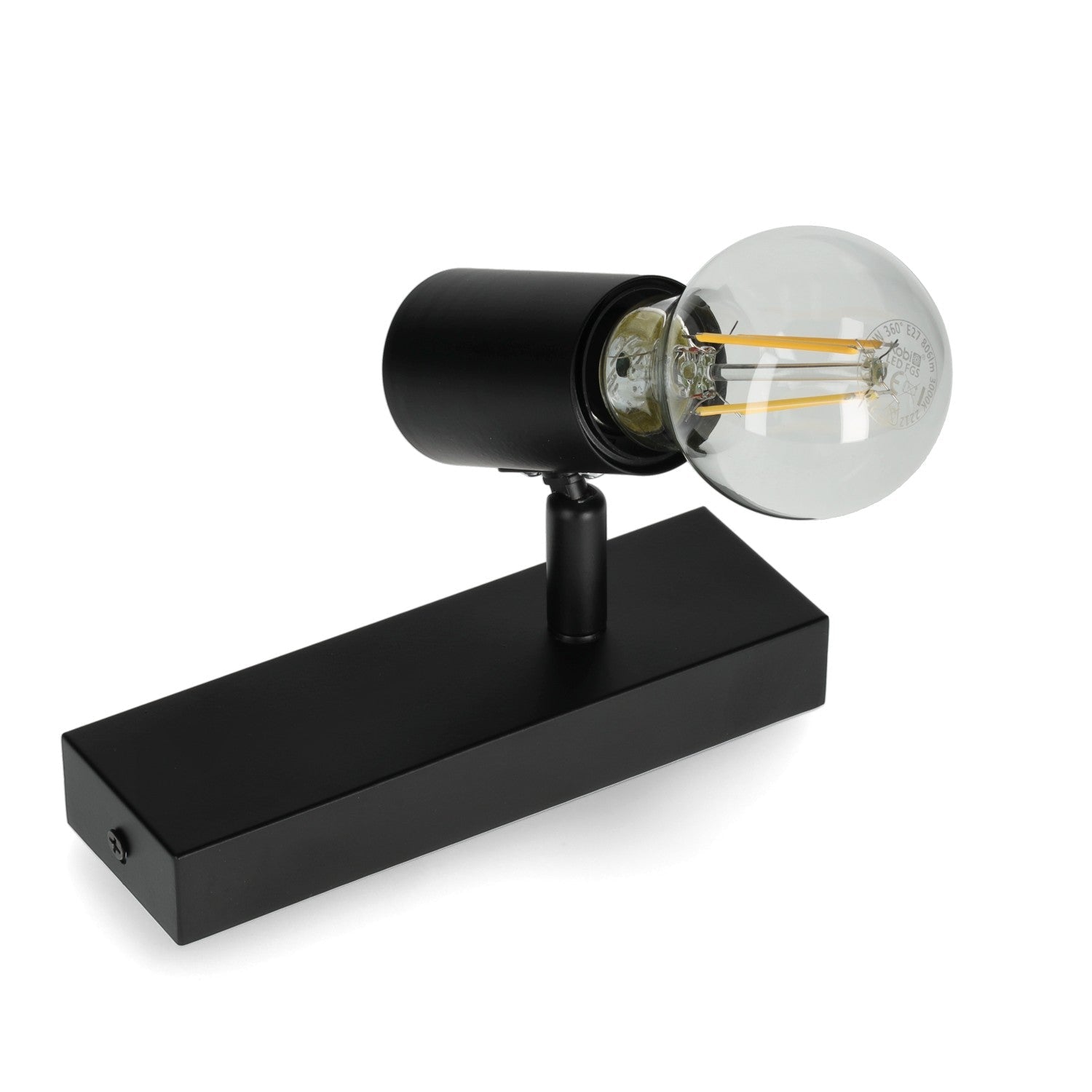 Lampa sufitowa 1xE27 REGULOWANA czarna - LAITICA