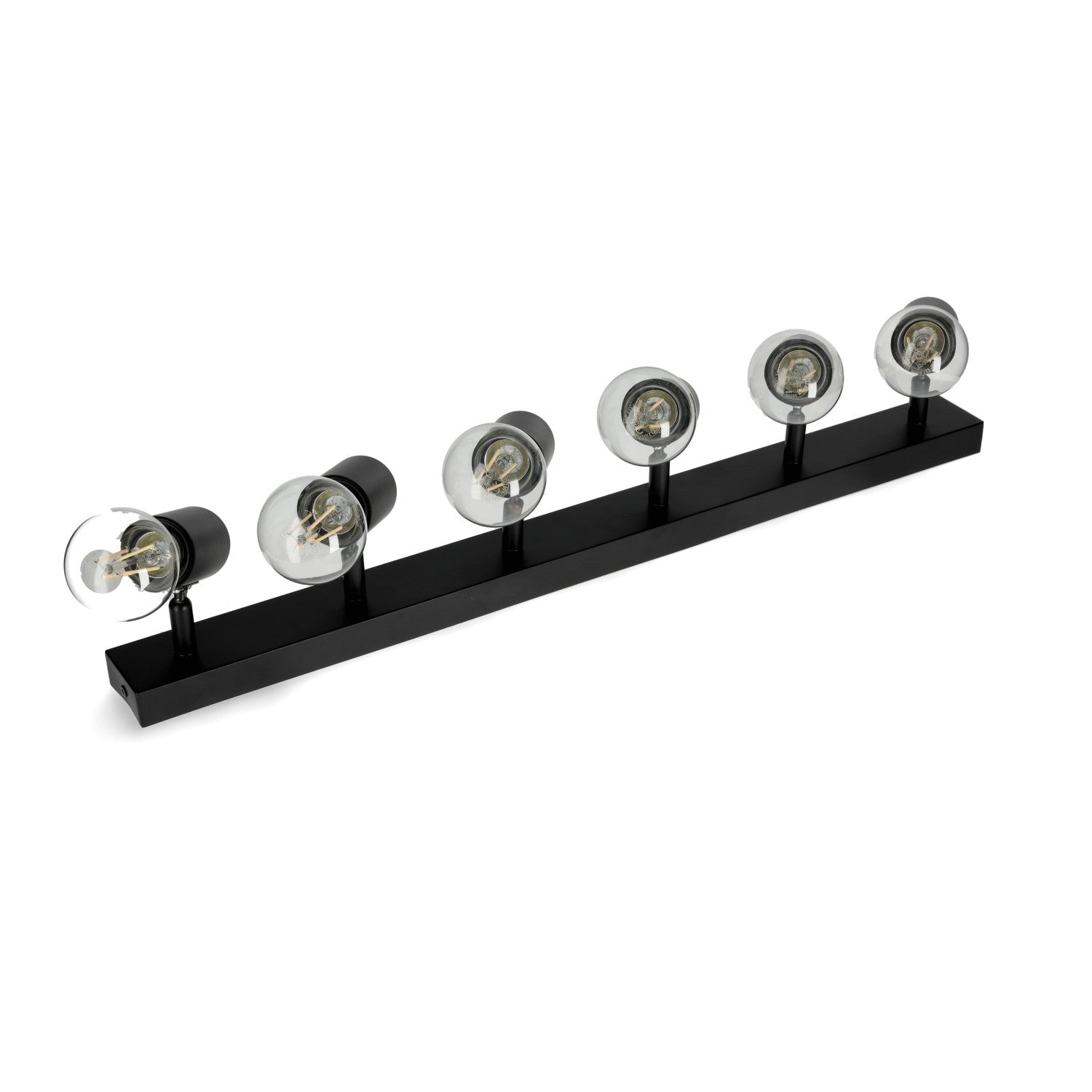 Lampa sufitowa 6 punktów światła E27 REGULOWANA czarna - LAITICA
