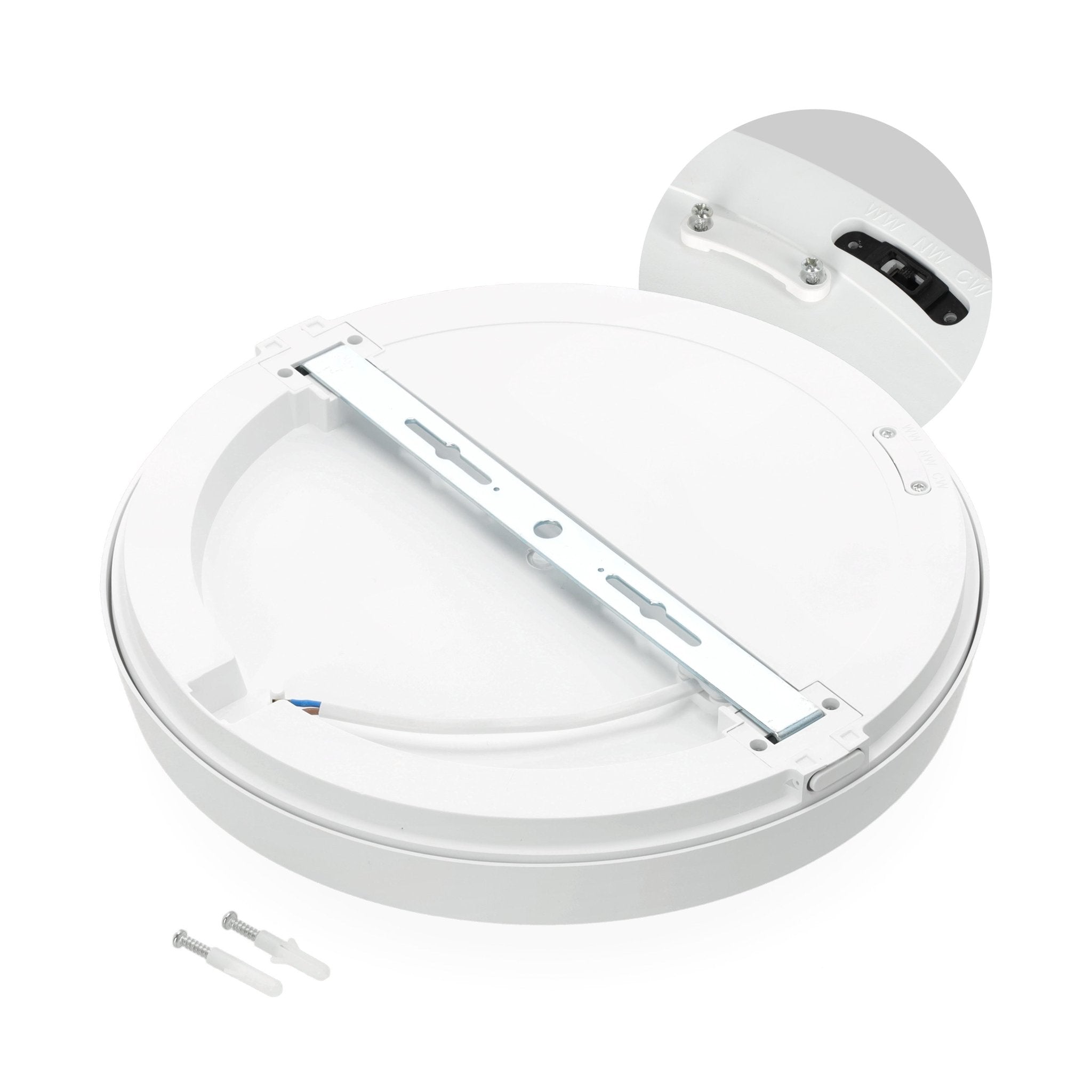 Lampa Sufitowa LED 18W Biała Okrągła CCT Regulacja Barwy Oprawa Natynkowa - LAITICA