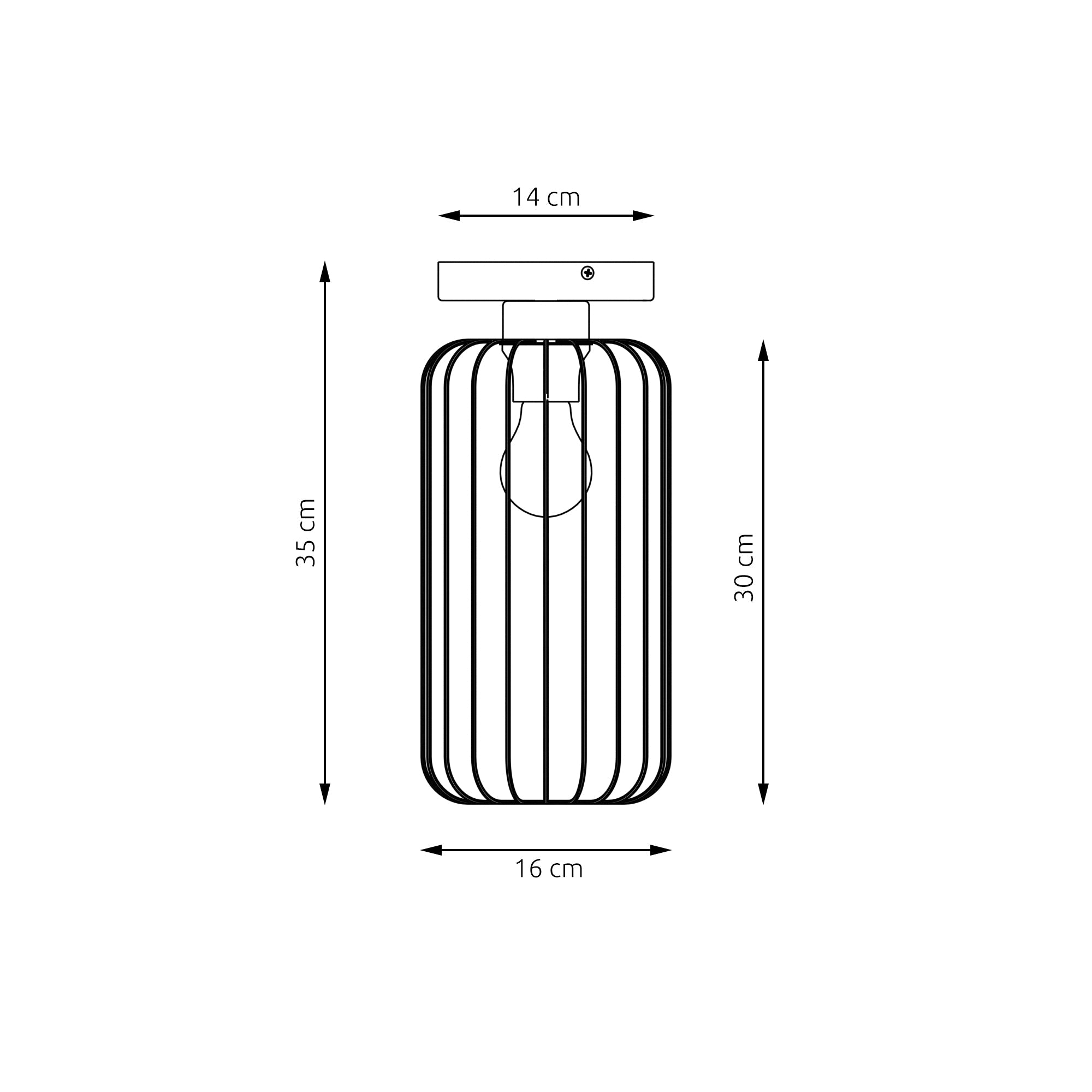 Lampa Sufitowa LIMA Czarna 1 - punktowa E27 1x15W Metalowa Plafon Loft - LAITICA