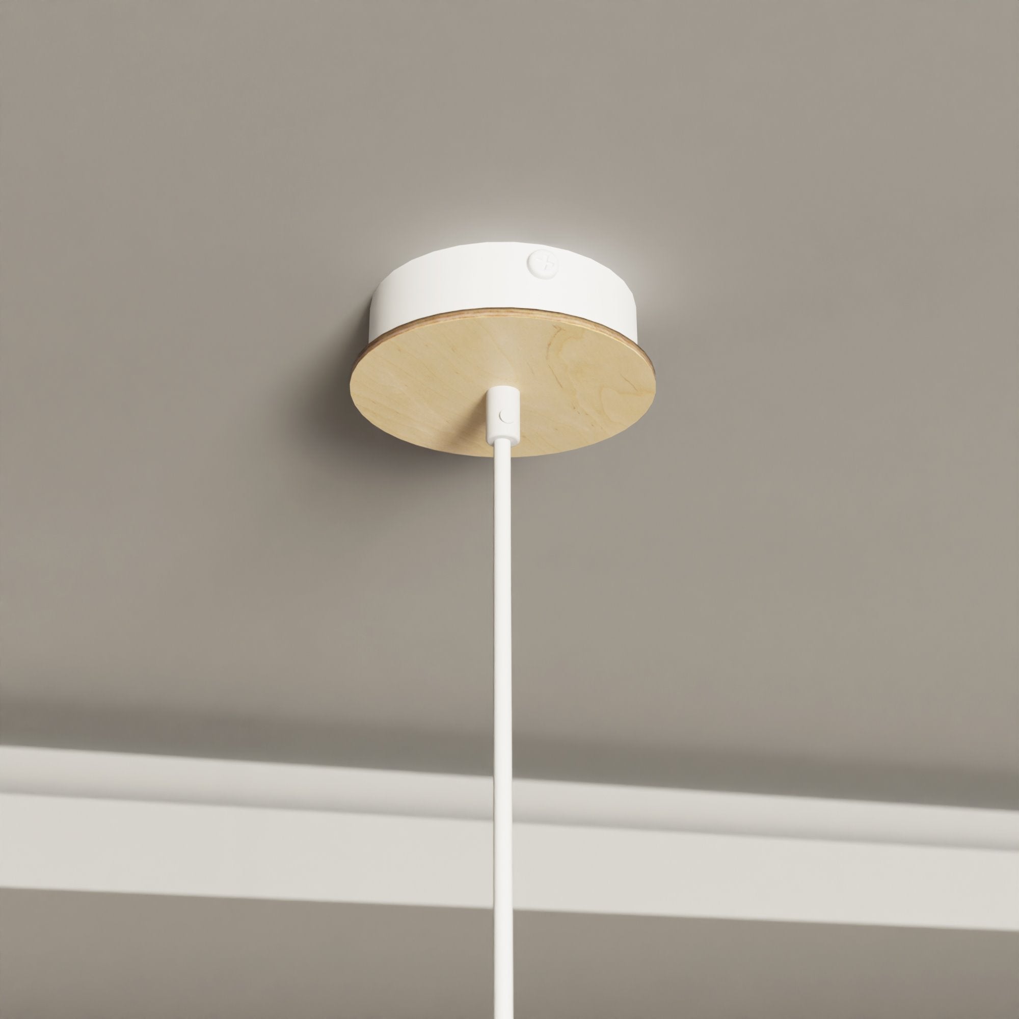 Lampa sufitowa metalowy klosz drewno NELI wisząca ZWIS BIAŁA 1xE27 - LAITICA