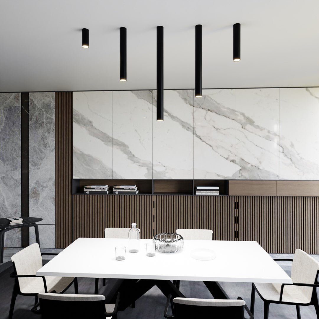 Lampa sufitowa TECNO 1L BLACK nowoczesna, spot, czarna - LAITICA