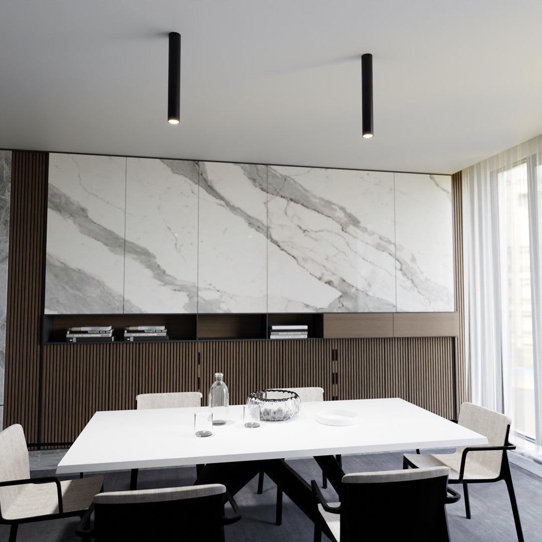 Lampa sufitowa TECNO 1L BLACK nowoczesna, spot, czarna - LAITICA