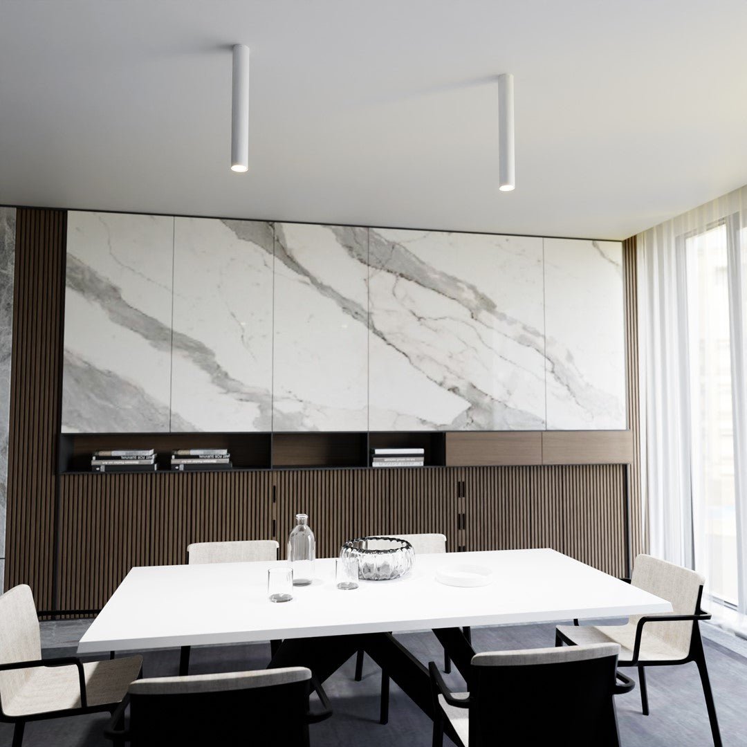 Lampa sufitowa TECNO 1L WHITE nowoczesna, spot, biała - LAITICA