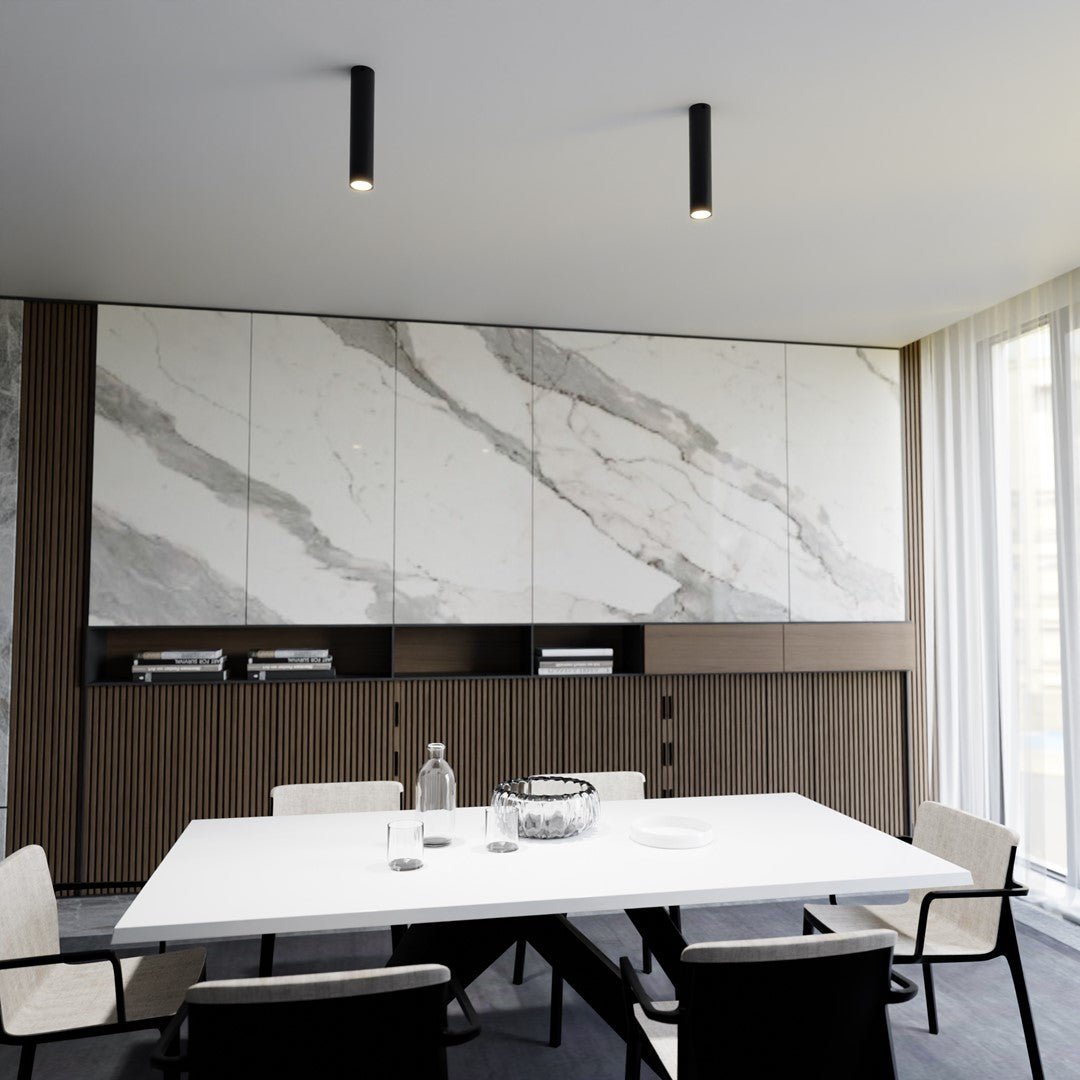 Lampa sufitowa TECNO 1M BLACK nowoczesna, spot, czarna - LAITICA