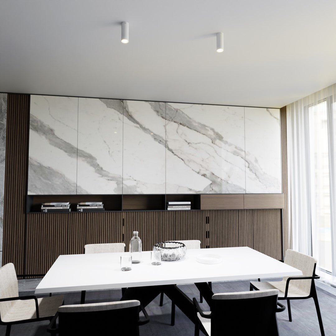 Lampa sufitowa TECNO 1S WHITE nowoczesna, spot, biała - LAITICA