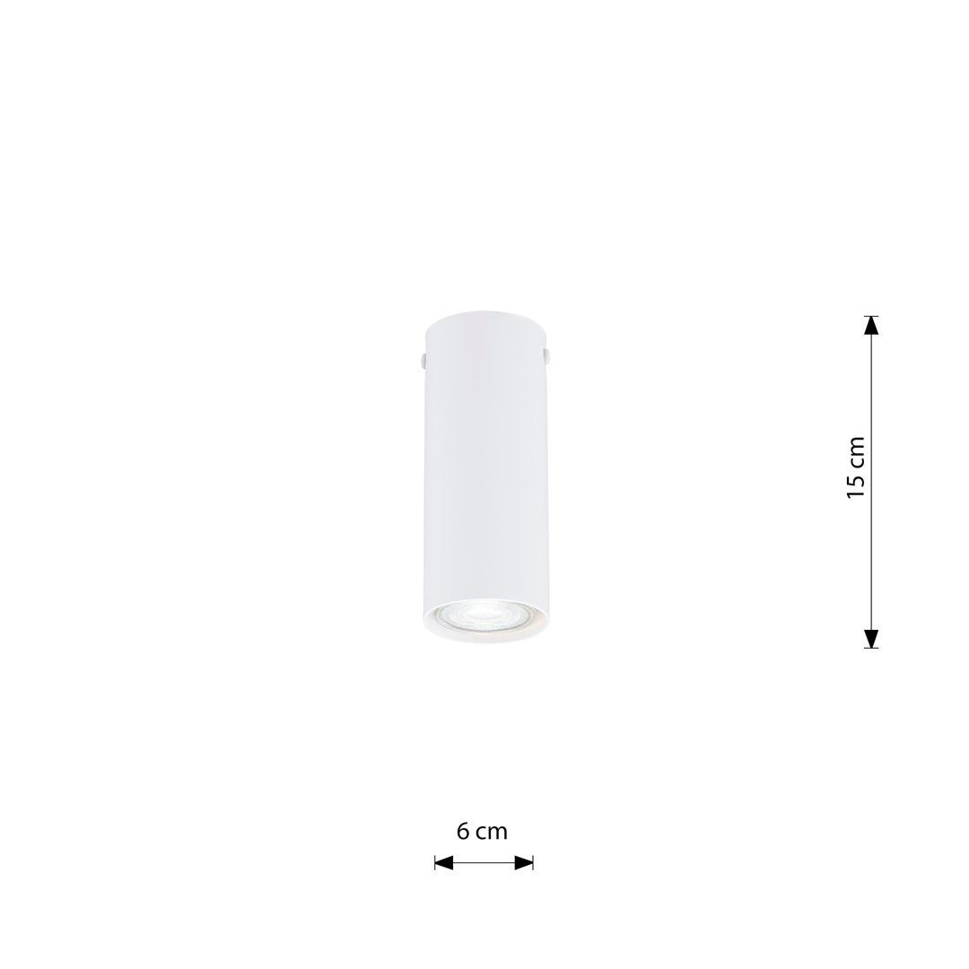 Lampa sufitowa TECNO 1S WHITE nowoczesna, spot, biała - LAITICA