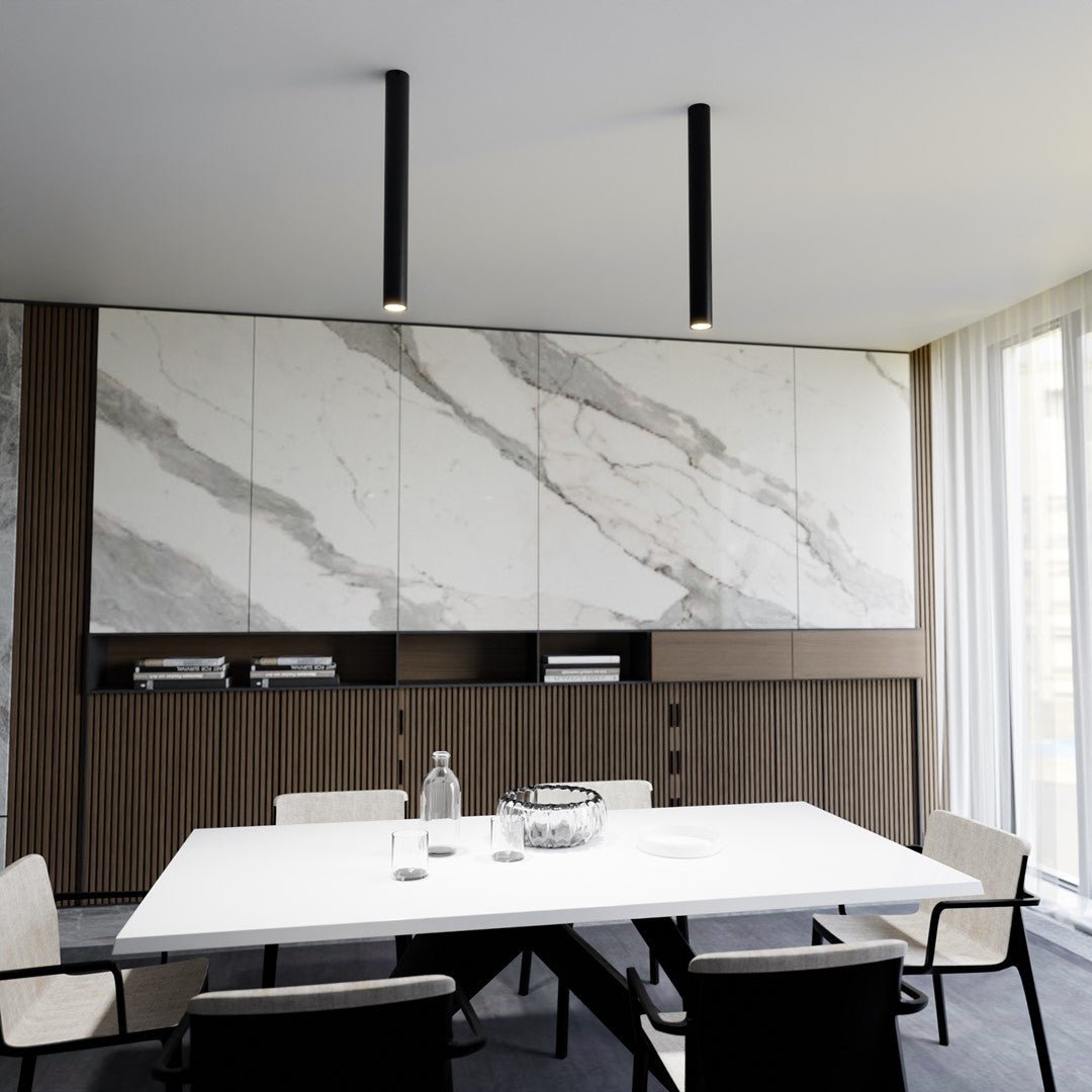 Lampa sufitowa TECNO 1XL BLACK nowoczesna, spot, czarna - LAITICA