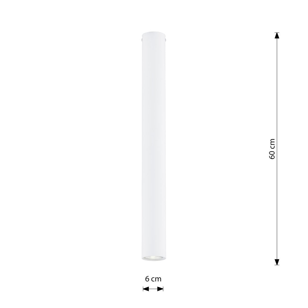 Lampa sufitowa TECNO 1XL WHITE nowoczesna, spot, biała - LAITICA