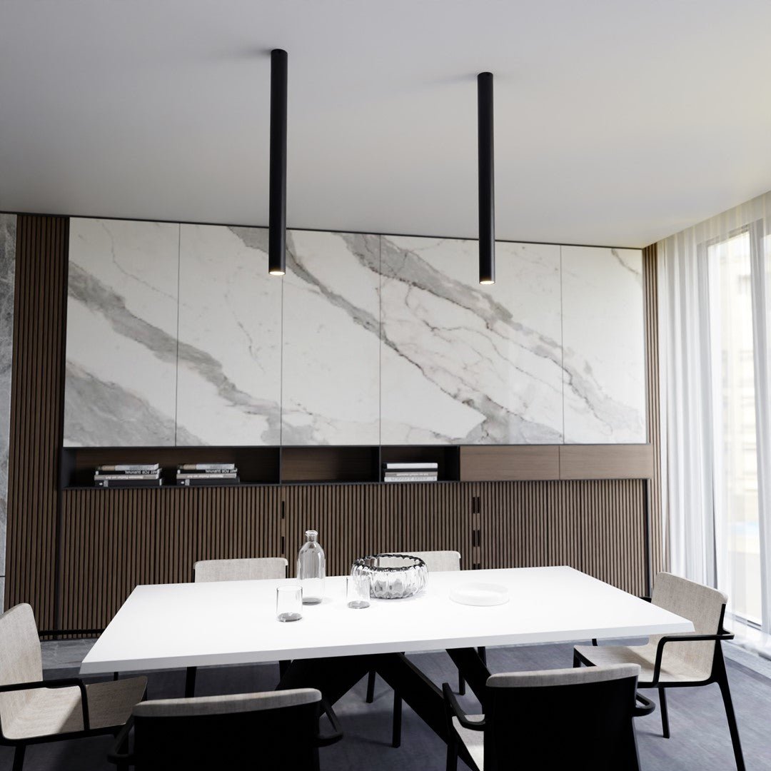 Lampa sufitowa TECNO 1XXL BLACK nowoczesna, spot, czarna - LAITICA