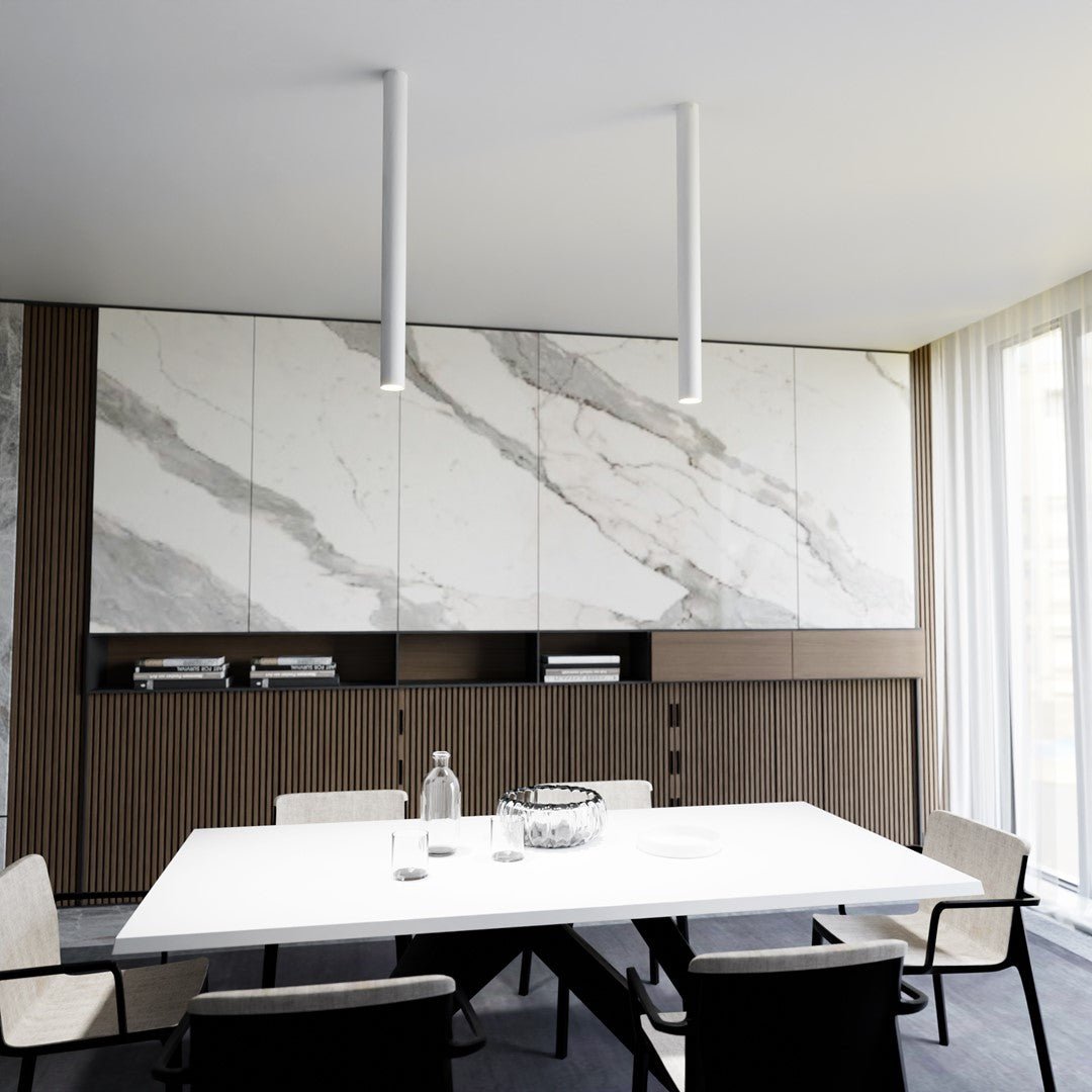 Lampa sufitowa TECNO 1XXL WHITE nowoczesna, spot, biała - LAITICA