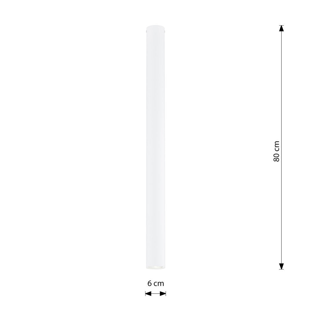 Lampa sufitowa TECNO 1XXL WHITE nowoczesna, spot, biała - LAITICA