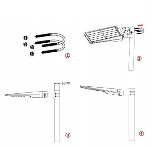 Lampa ULICZNA Solarna Czujnik Ruchu Latarnia 15W Naświetlacz IP65 MOCNA - LAITICA