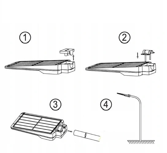 Lampa ULICZNA Solarna Czujnik Ruchu Latarnia 15W Naświetlacz IP65 MOCNA - LAITICA