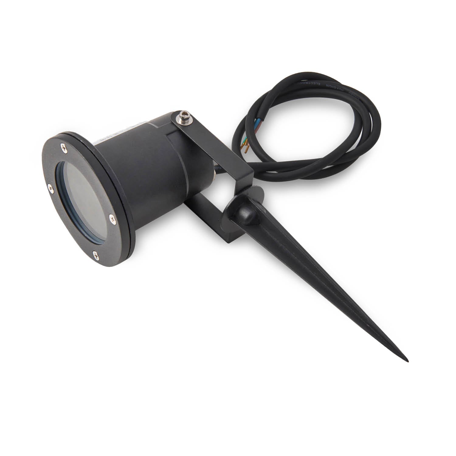 Lampa wbijana PORTO ogrodowa reflektor CZARNY wodoodporna - LAITICA
