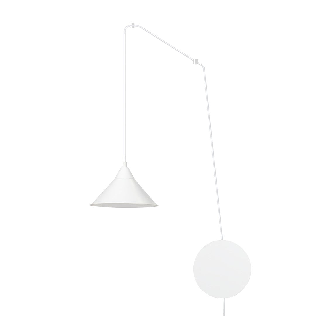 Lampa wisząca ABRAMO 1 WHITE nowoczesna, loft, biała - LAITICA