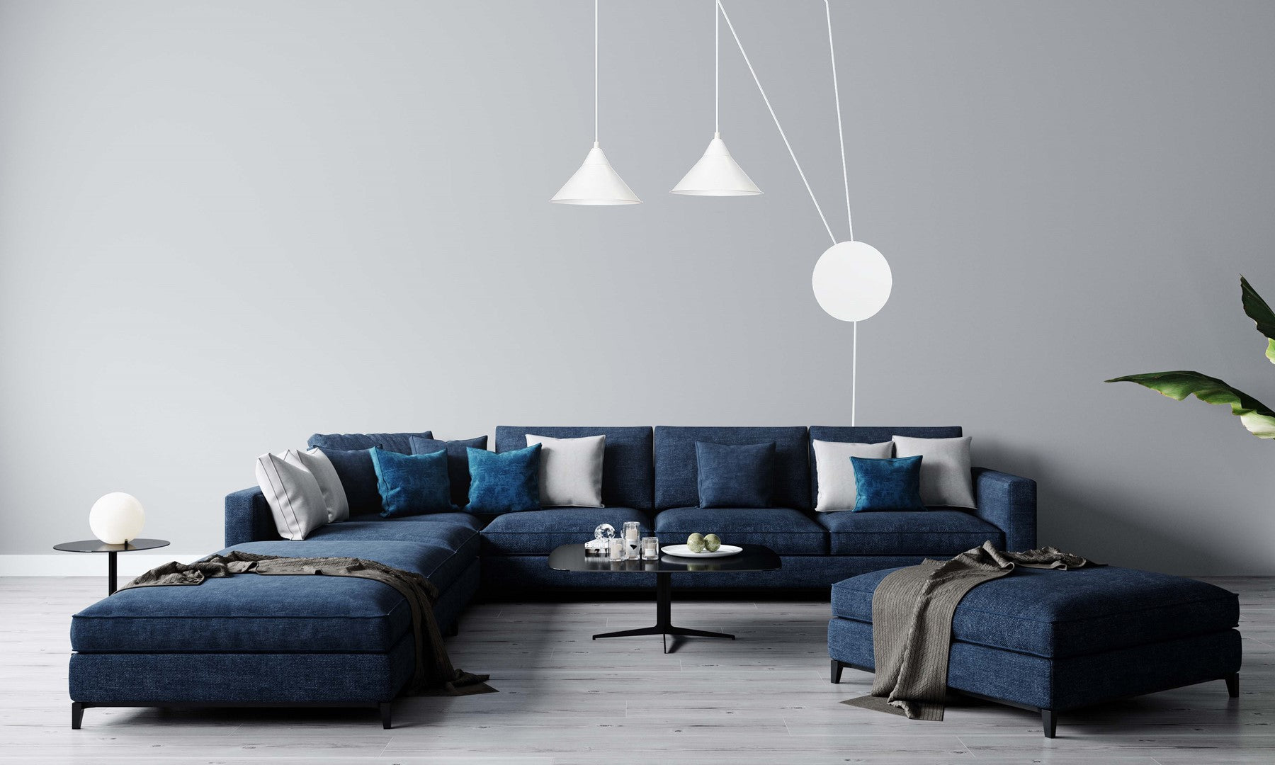 Lampa wisząca ABRAMO 2 WHITE nowoczesna, loft, biała - LAITICA