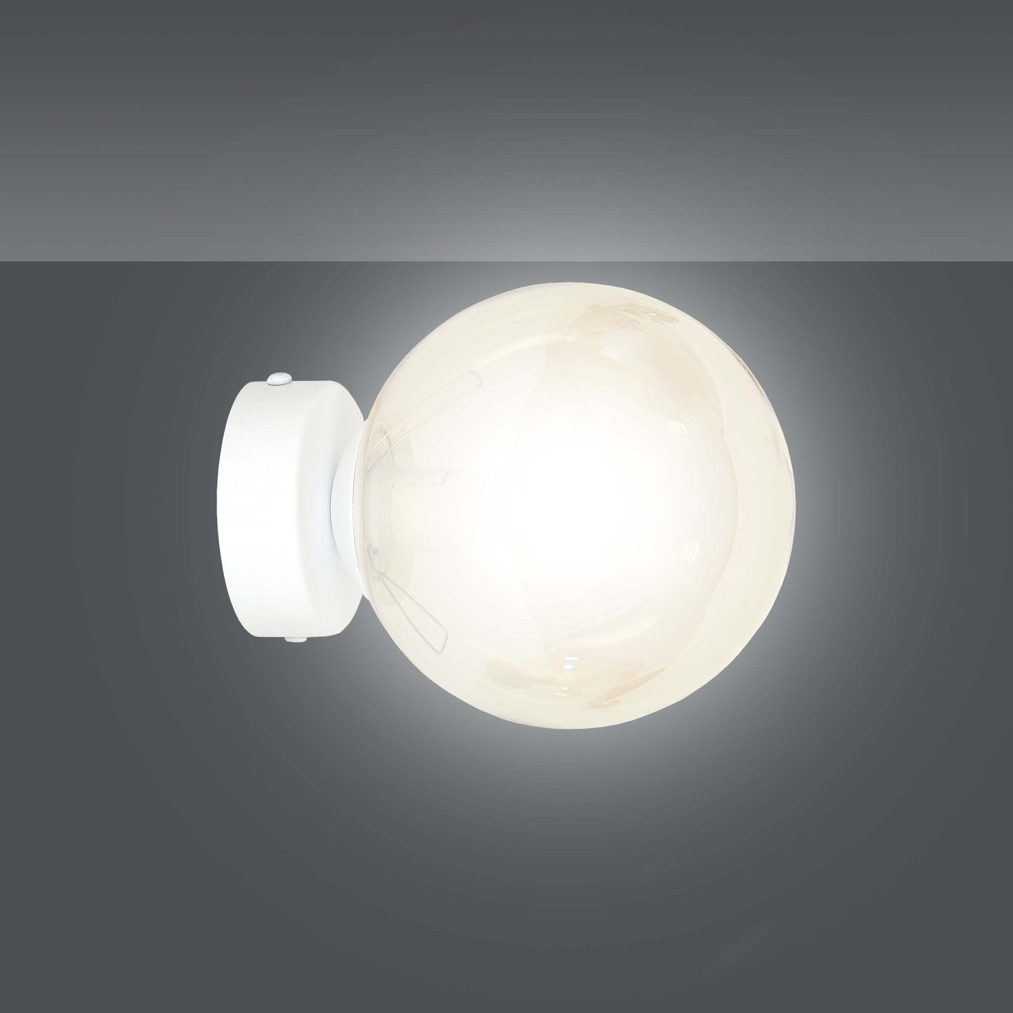 Lampa wisząca biała NICEA klosz MIODOWY 1xE14 nowoczesny kinkiet biały - LAITICA