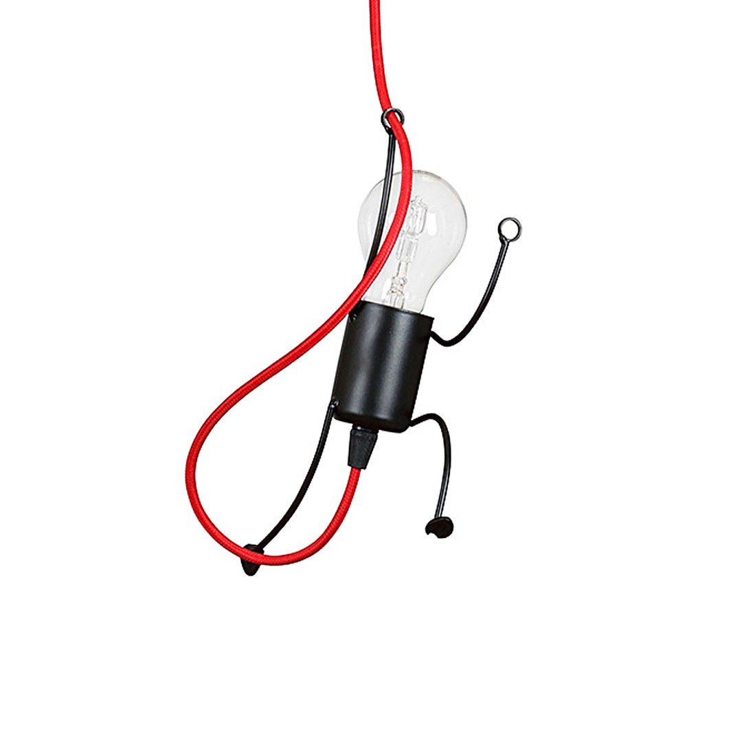 Lampa wisząca BOBI 1 BLACK dziecięca czarna - LAITICA