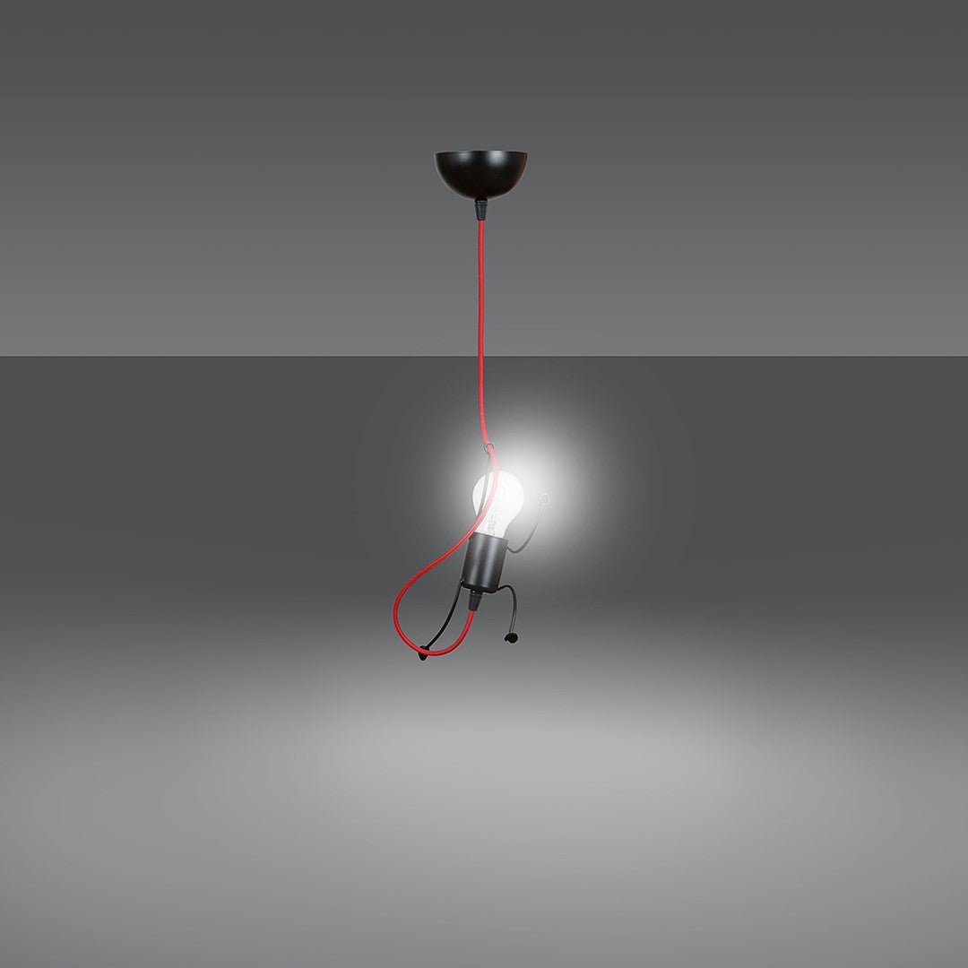 Lampa wisząca BOBI 1 BLACK dziecięca czarna - LAITICA