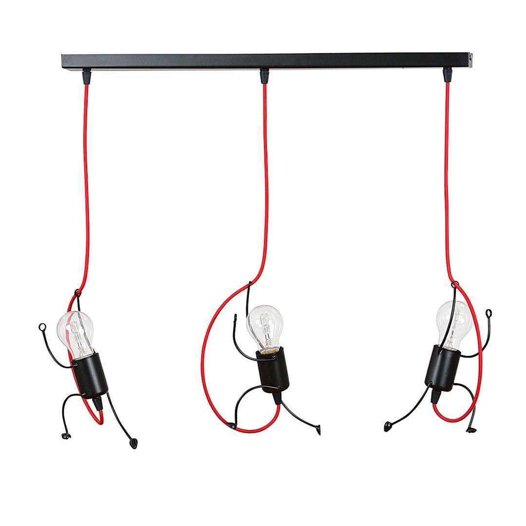 Lampa wisząca BOBI 3 BLACK dziecięca czarna - LAITICA
