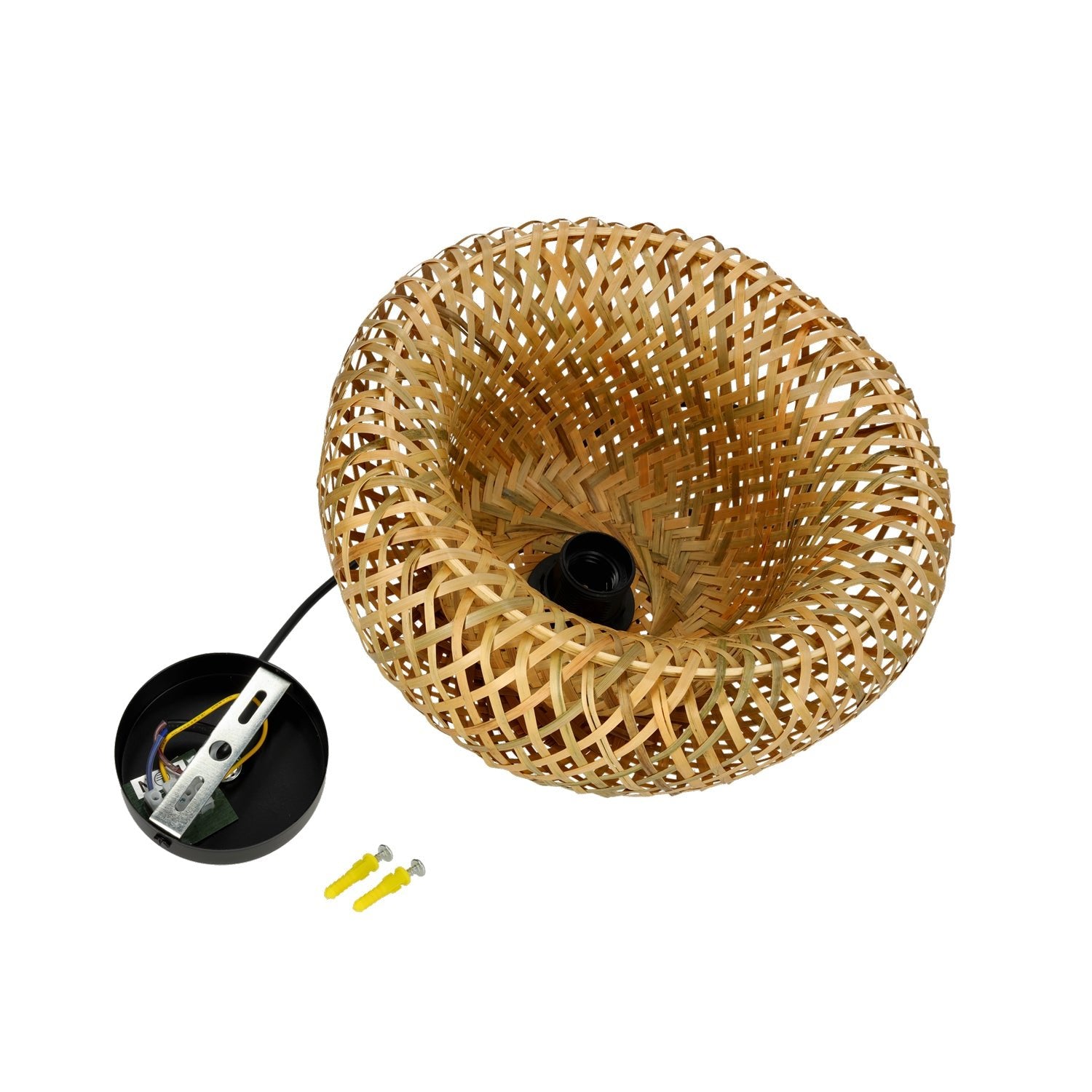 Lampa wisząca BOHO mała BAKU S 30cm Bambusowa 1xE27 sufitowa Naturalna - LAITICA