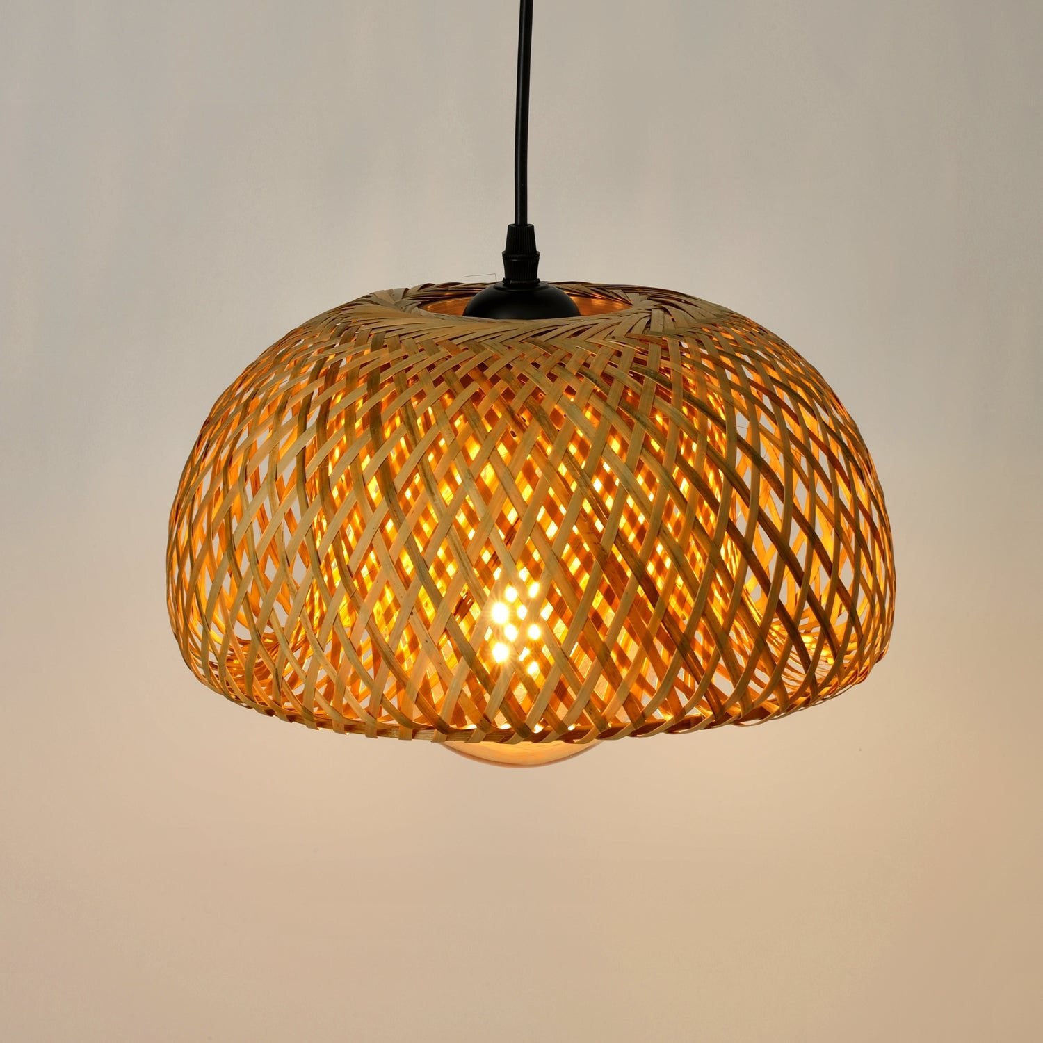 Lampa wisząca BOHO mała BAKU S 30cm Bambusowa 1xE27 sufitowa Naturalna - LAITICA