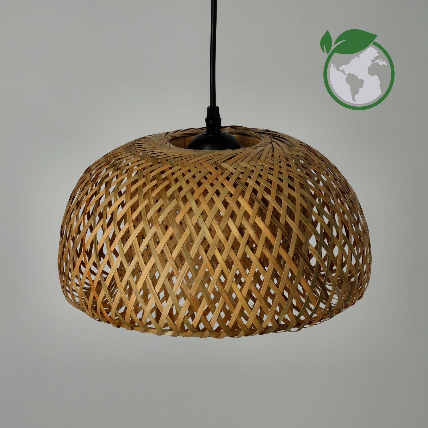 Lampa wisząca BOHO mała BAKU S 30cm Bambusowa 1xE27 sufitowa Naturalna - LAITICA