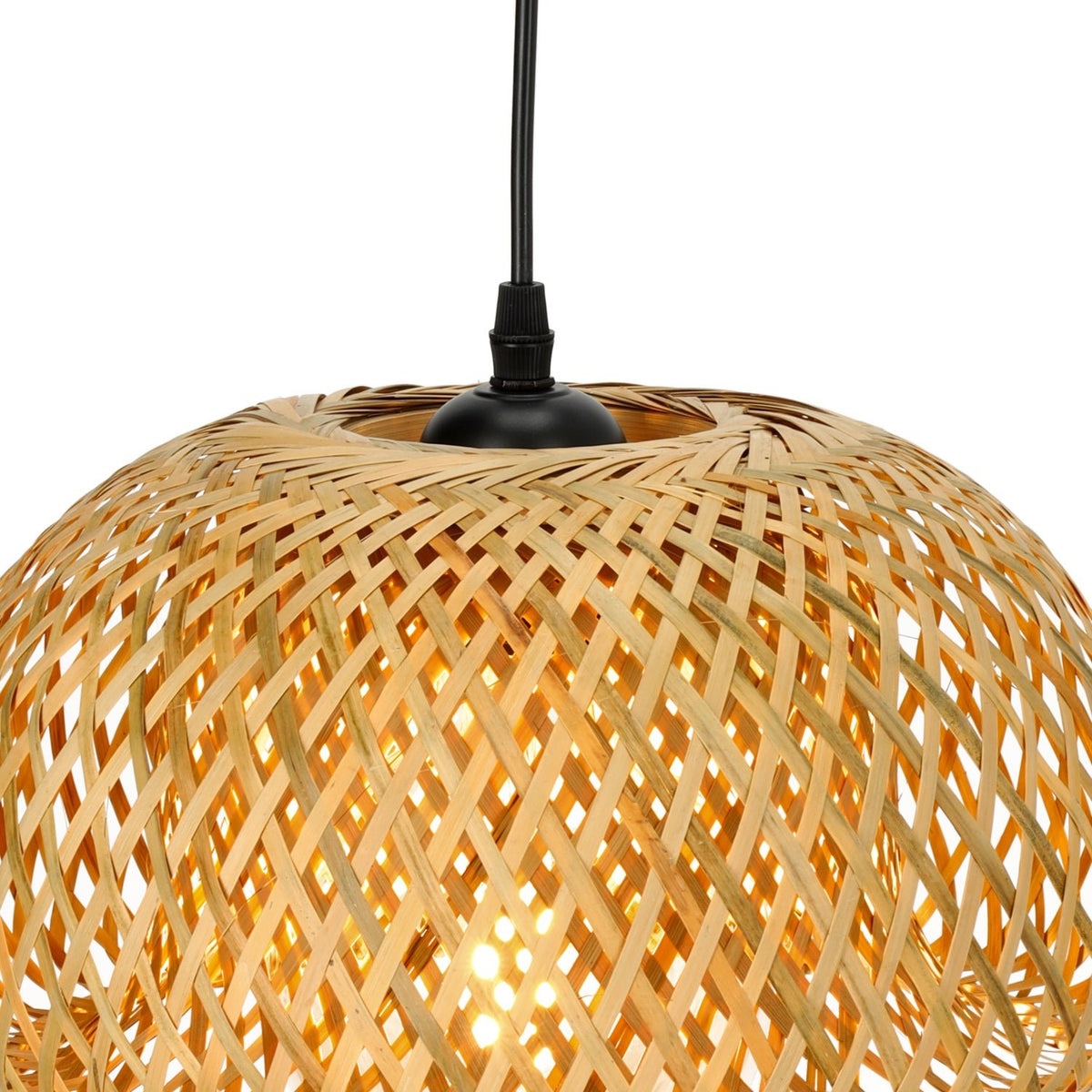 Lampa wisząca BOHO mała BAKU S 30cm Bambusowa 1xE27 sufitowa Naturalna - LAITICA