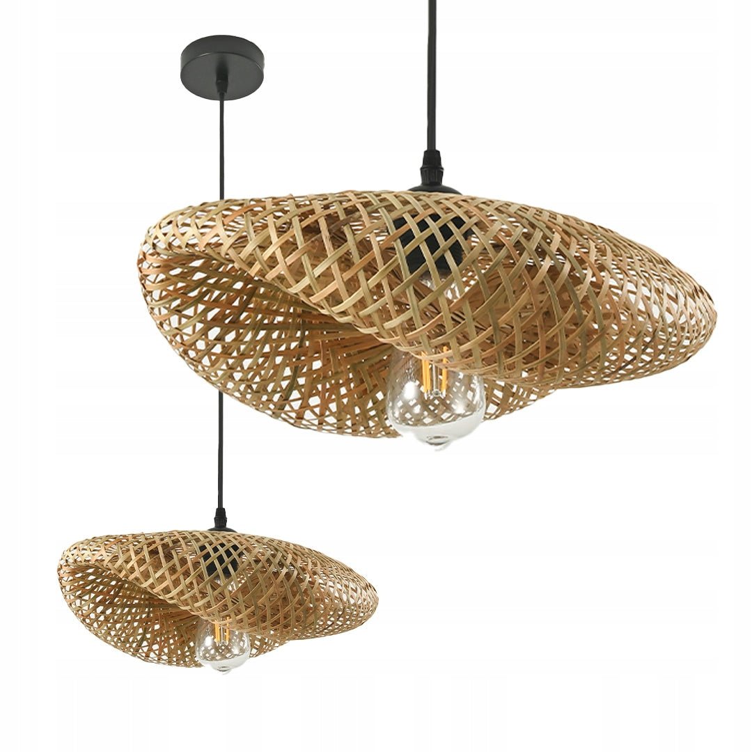Lampa Wisząca BOHO Sufitowa Klosz 40cm Bambusowa E27 Pleciona Duża - LAITICA