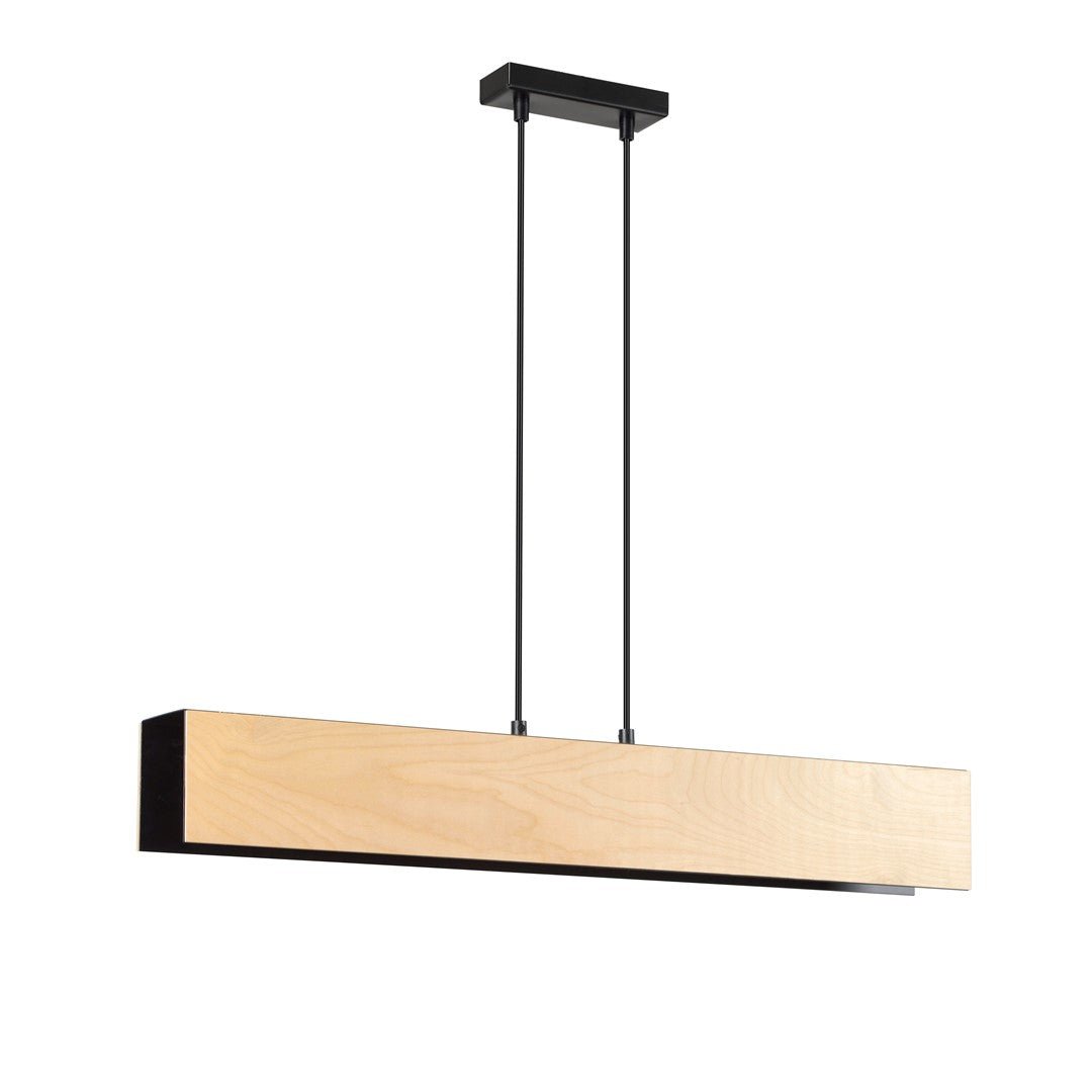 Lampa wisząca CARLO 3 BLACK skandynawska, drewno, czarna - LAITICA