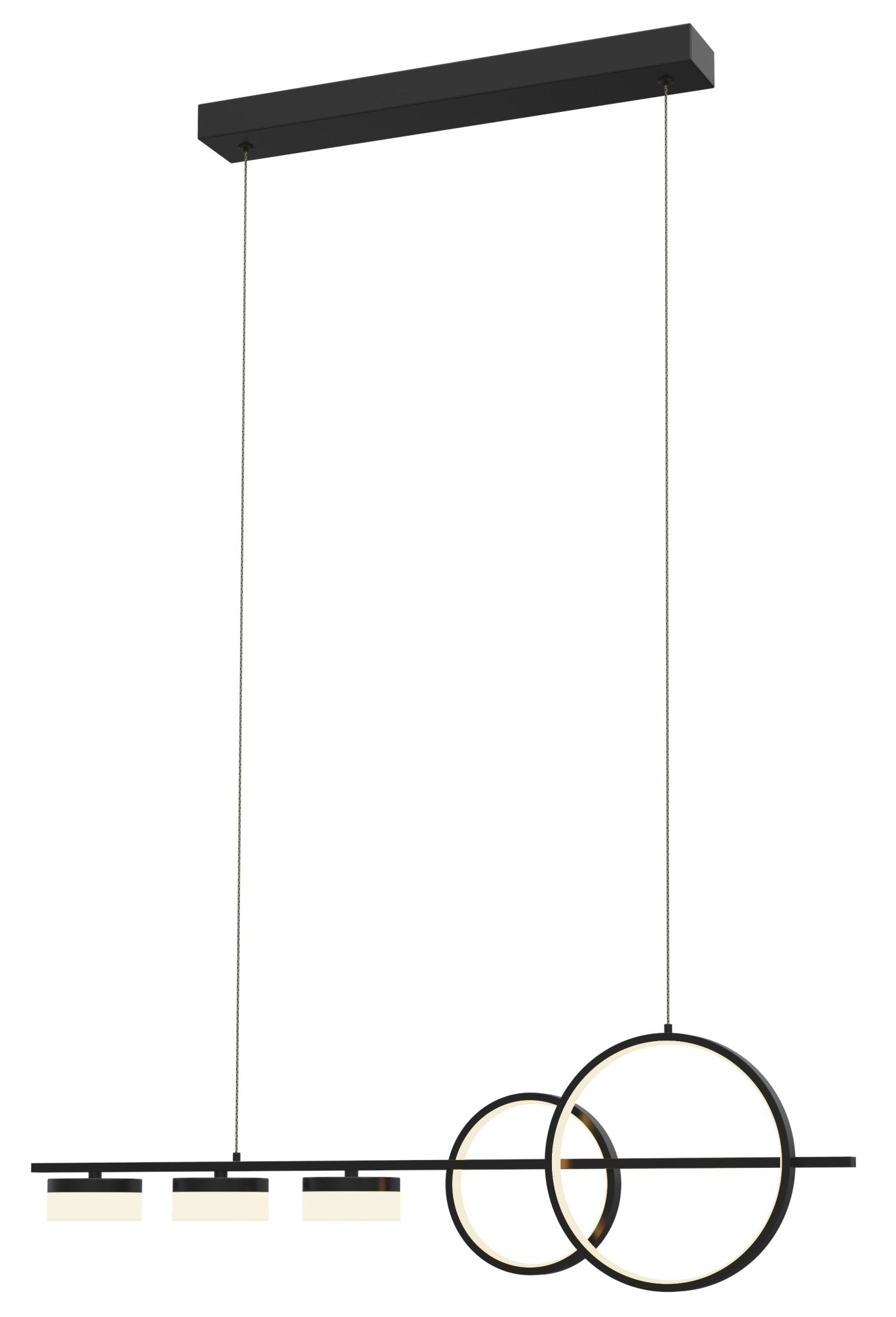 Lampa wisząca LED MALTA nad stół DUŻA 5 punktów światła CZARNY MATOWY 3000K - LAITICA