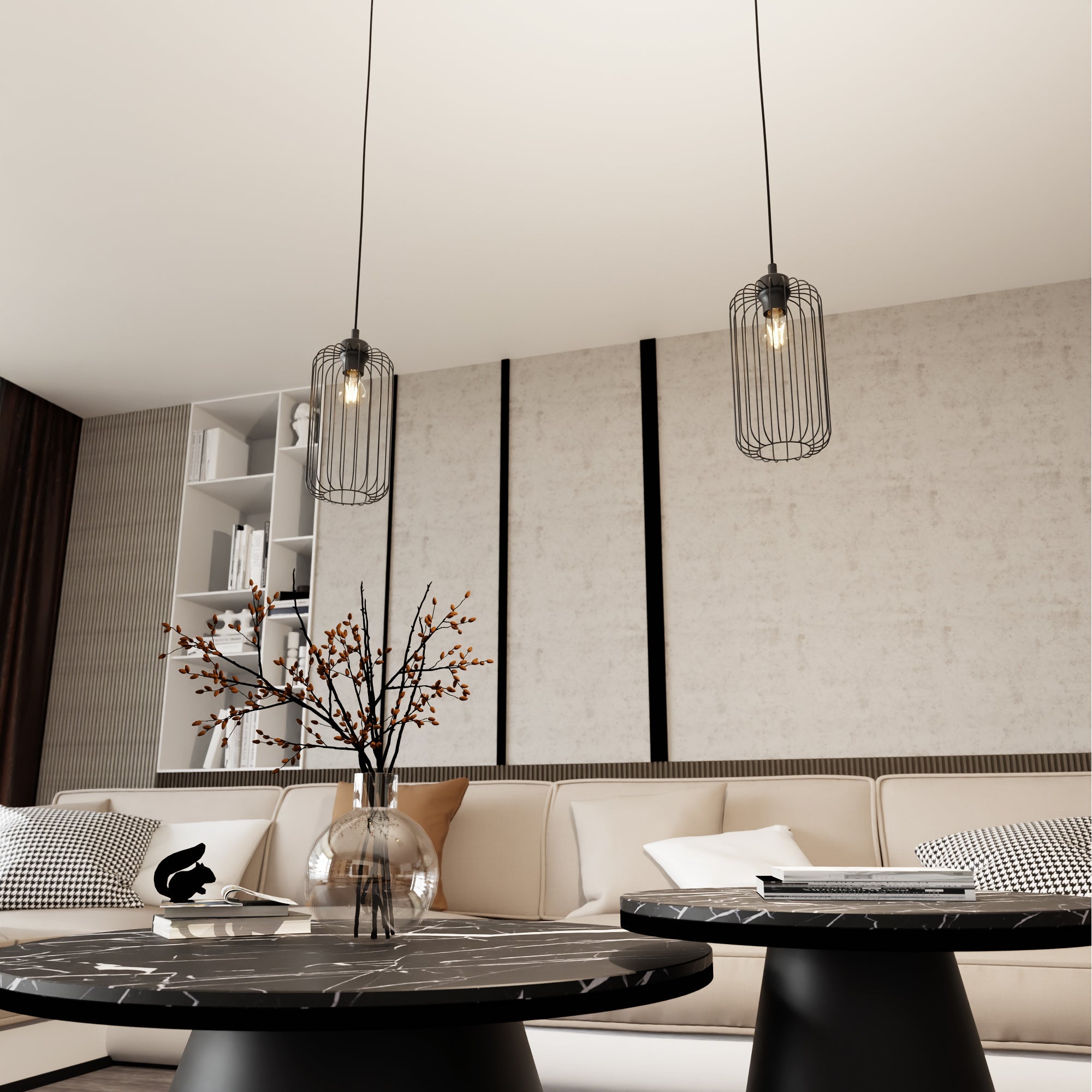 Lampa wisząca LIMA 1 - punktowa E27 Industrialna Czarna Metalowa Loft Zwis - LAITICA