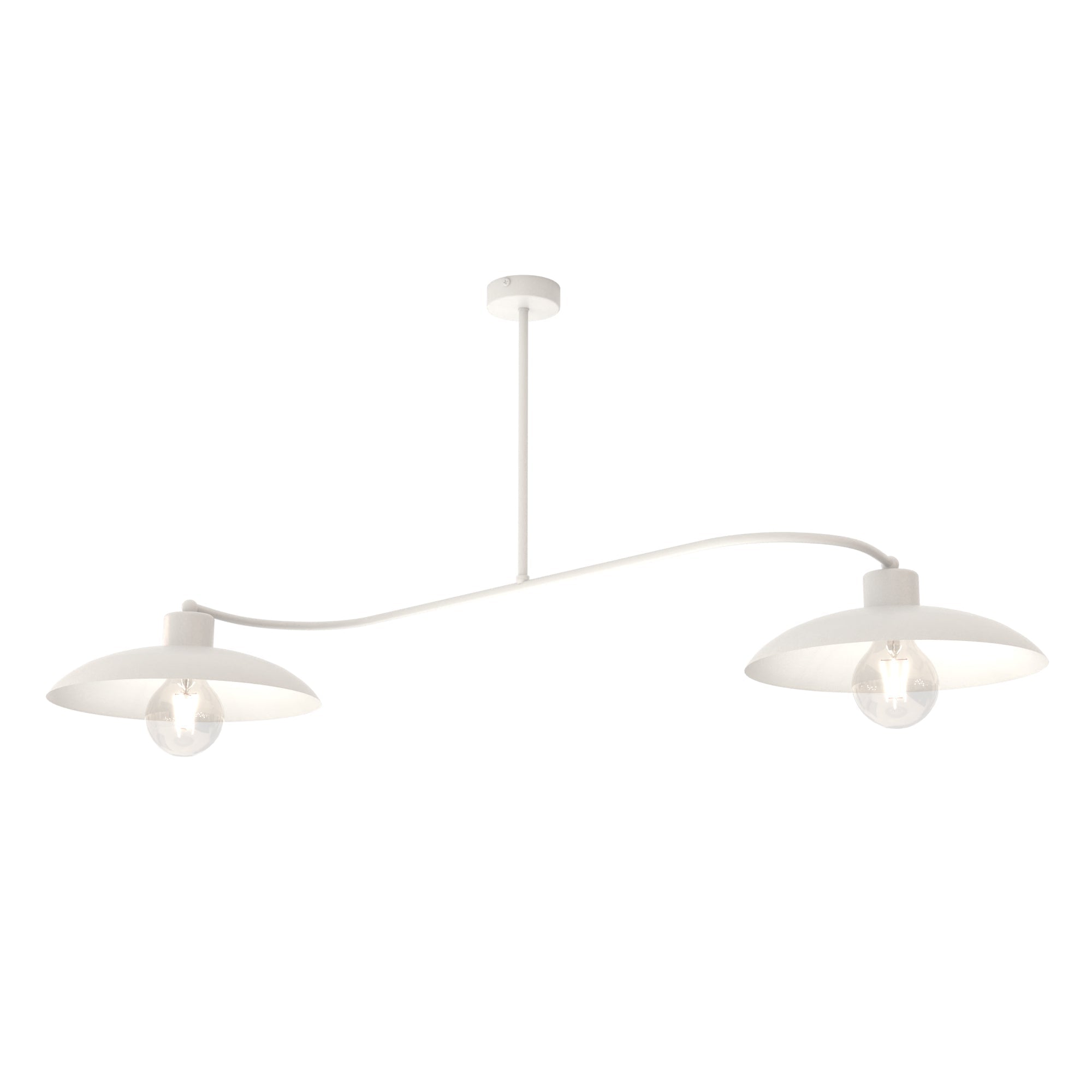 Lampa Wisząca LOFT INEZ żyrandol Metalowa 2 punkty E27 Sufitowa BIAŁA - LAITICA