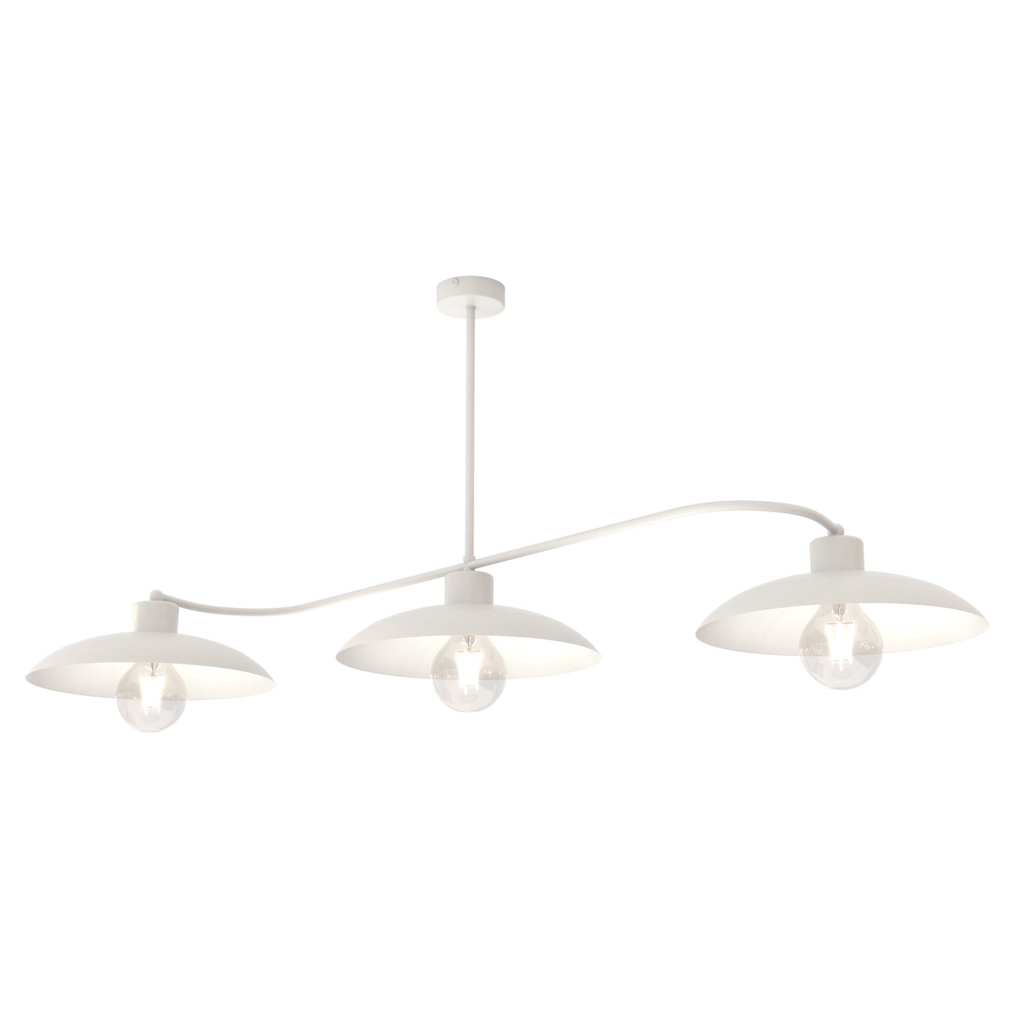 Lampa Wisząca LOFT INEZ żyrandol Metalowa 3 punkty E27 Sufitowa BIAŁA - LAITICA