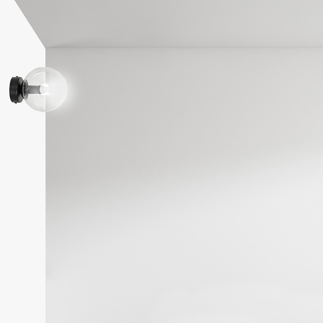 Lampa wisząca NICEA klosz TRANSPARENTY 1xE14 nowoczesny kinkiet czarny - LAITICA