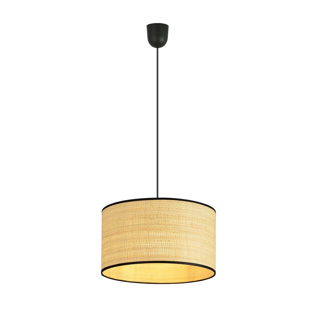 Lampa wisząca OLIMPIA rattanowa 1xE27 okrągły klosz ODCIENIE BRĄZU - LAITICA