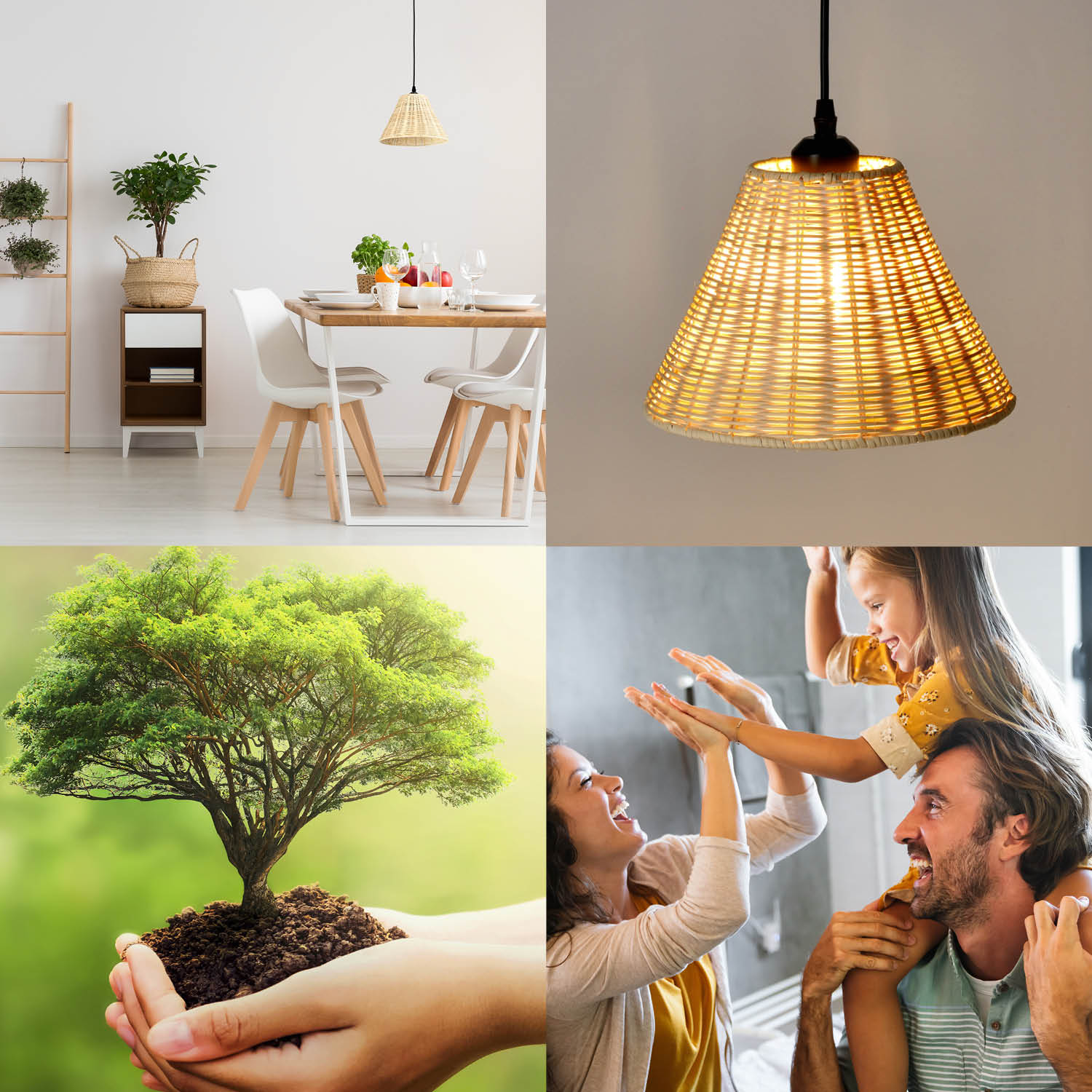 Lampa wisząca RONDA boho RATTANOWA 1xE27 lampa sufitowa pleciona - LAITICA
