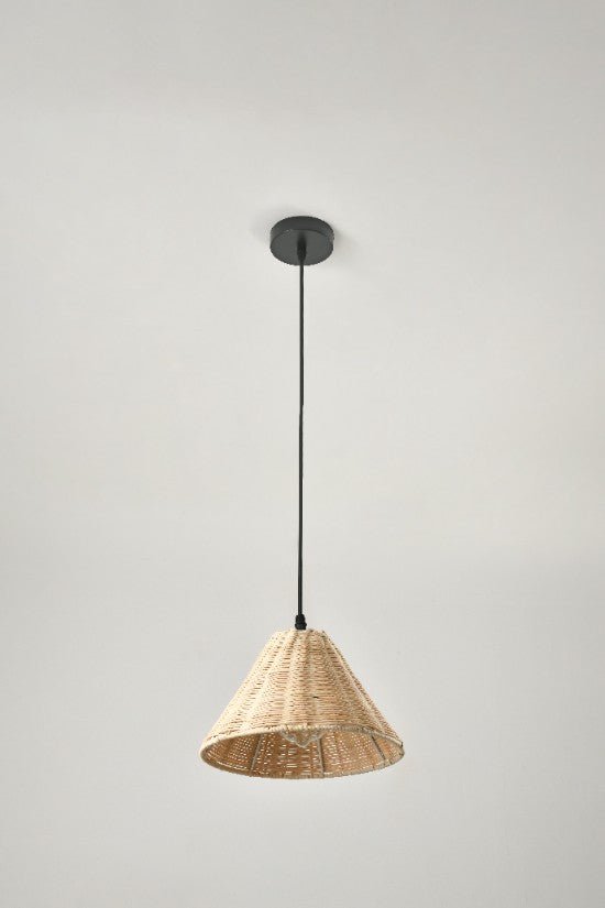 Lampa wisząca RONDA boho RATTANOWA 1xE27 lampa sufitowa pleciona - LAITICA