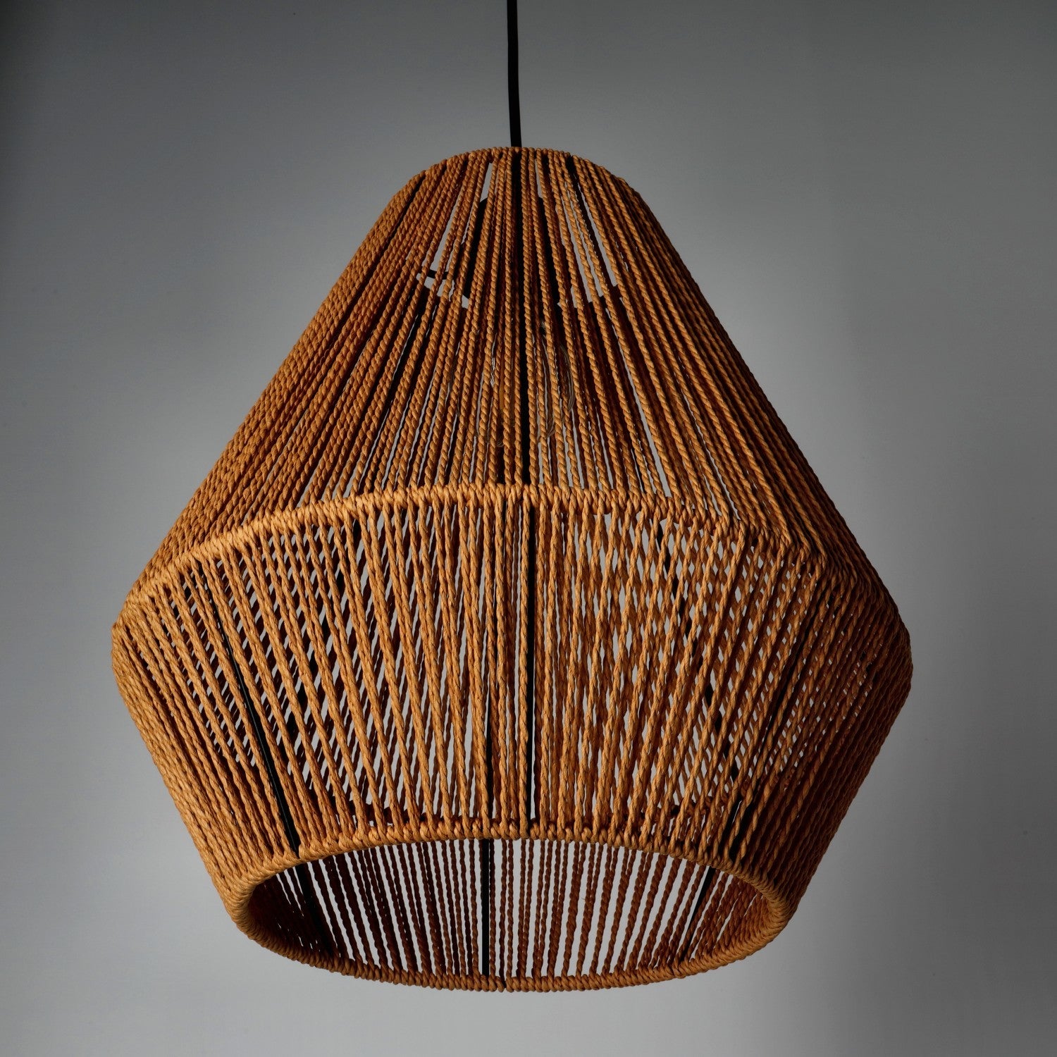 Lampa wisząca SIBU styl BOHO ze sznurka NA E27 sufitowa pleciona - LAITICA
