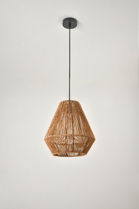 Lampa wisząca SIBU styl BOHO ze sznurka NA E27 sufitowa pleciona - LAITICA