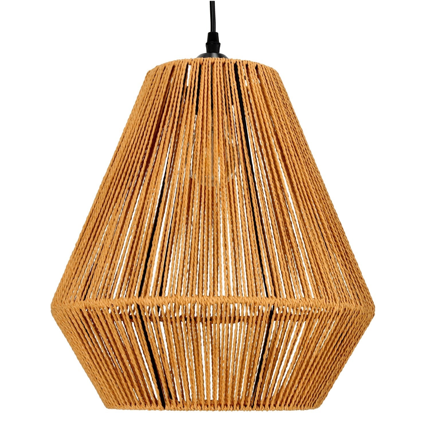 Lampa wisząca SIBU styl BOHO ze sznurka NA E27 sufitowa pleciona - LAITICA