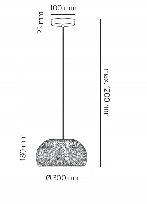 Lampa Wisząca styl boho Naturalna Mała 30cm Klosz Bambusowy do Salonu E27 - LAITICA