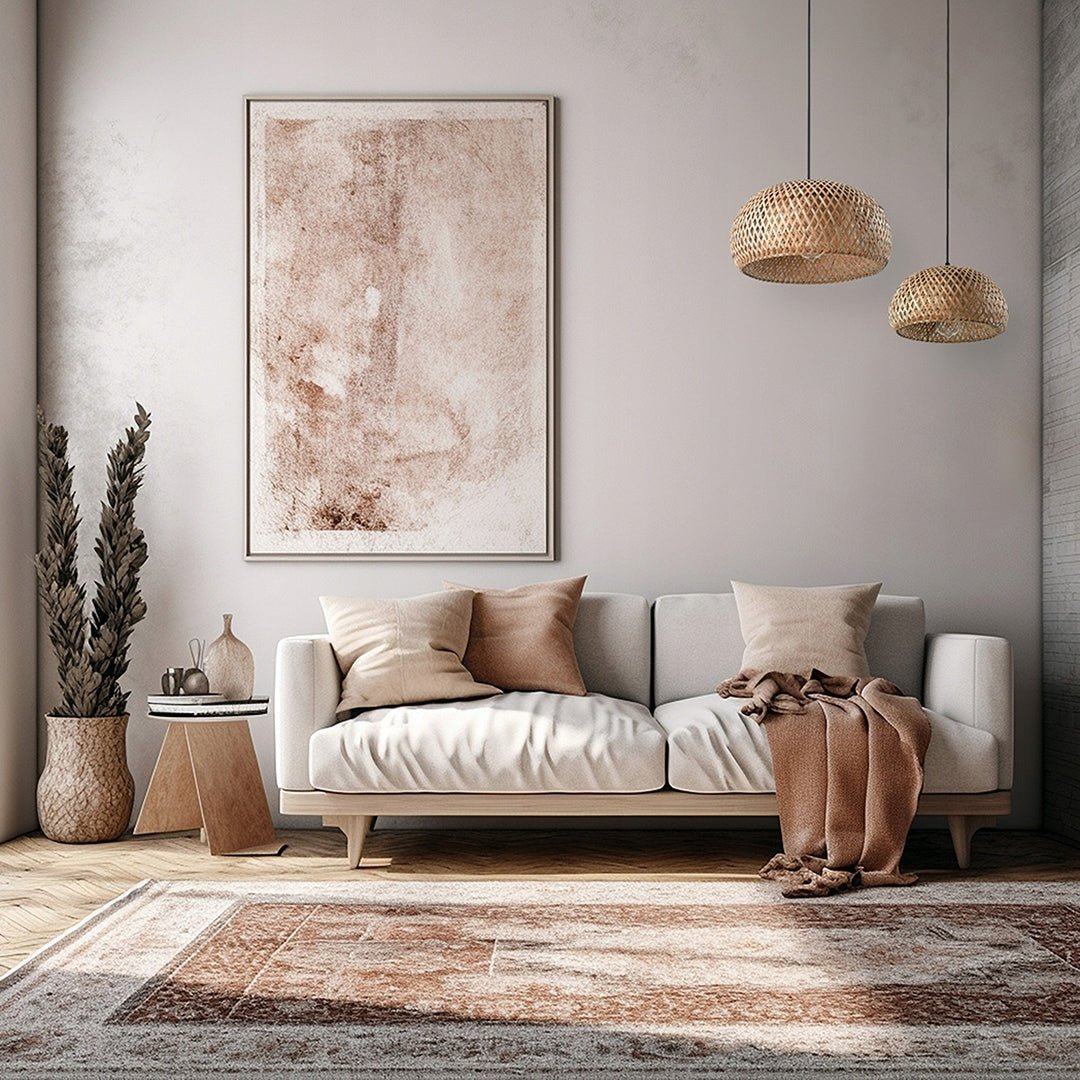 Lampa Wisząca styl boho Naturalna Mała 30cm Klosz Bambusowy do Salonu E27 - LAITICA