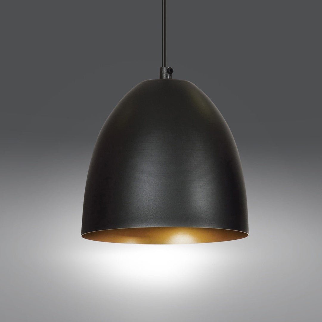 Lampa wisząca SYDNEY czarno - złota NOWOCZESNA 1 - punktowa E27 ZWIS - LAITICA